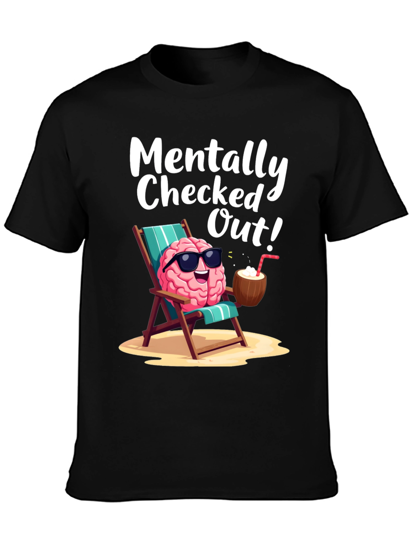 Mentally Checked Out Brain T-Shirt