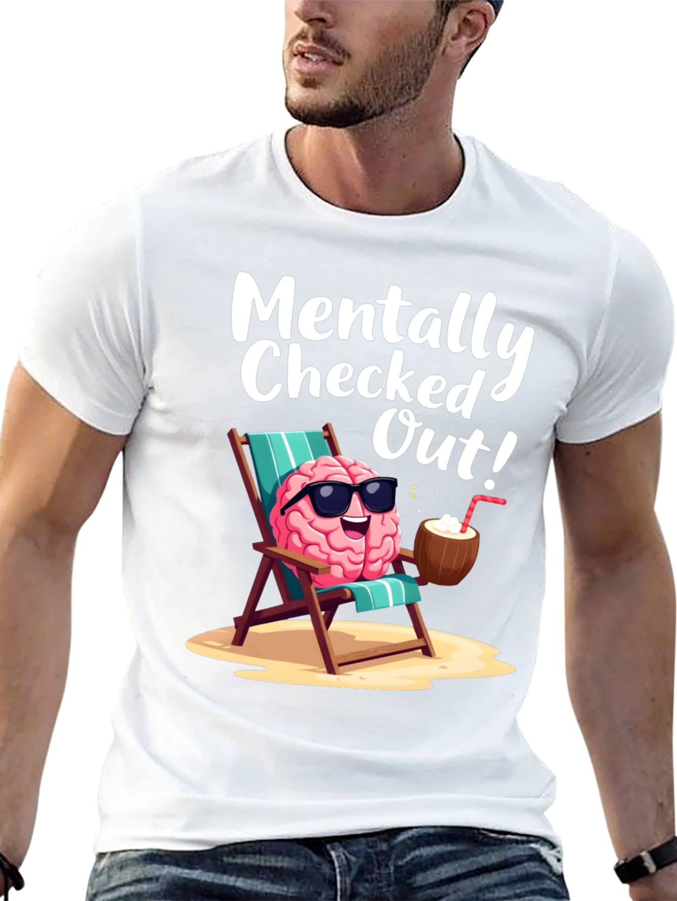 Mentally Checked Out Brain T-Shirt
