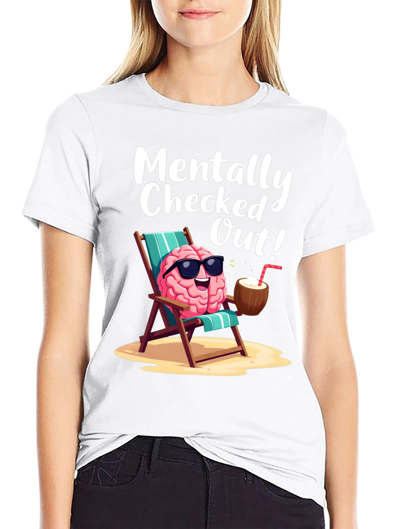 Mentally Checked Out Brain T-Shirt