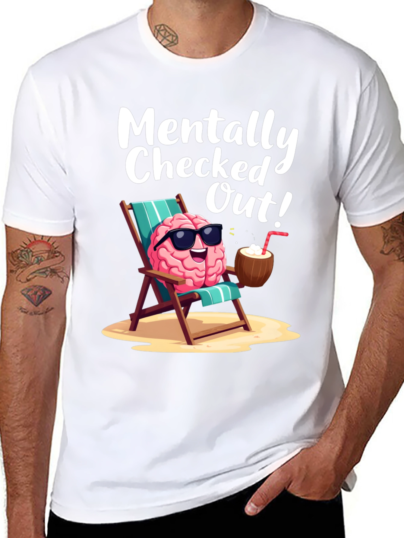 Mentally Checked Out Brain T-Shirt