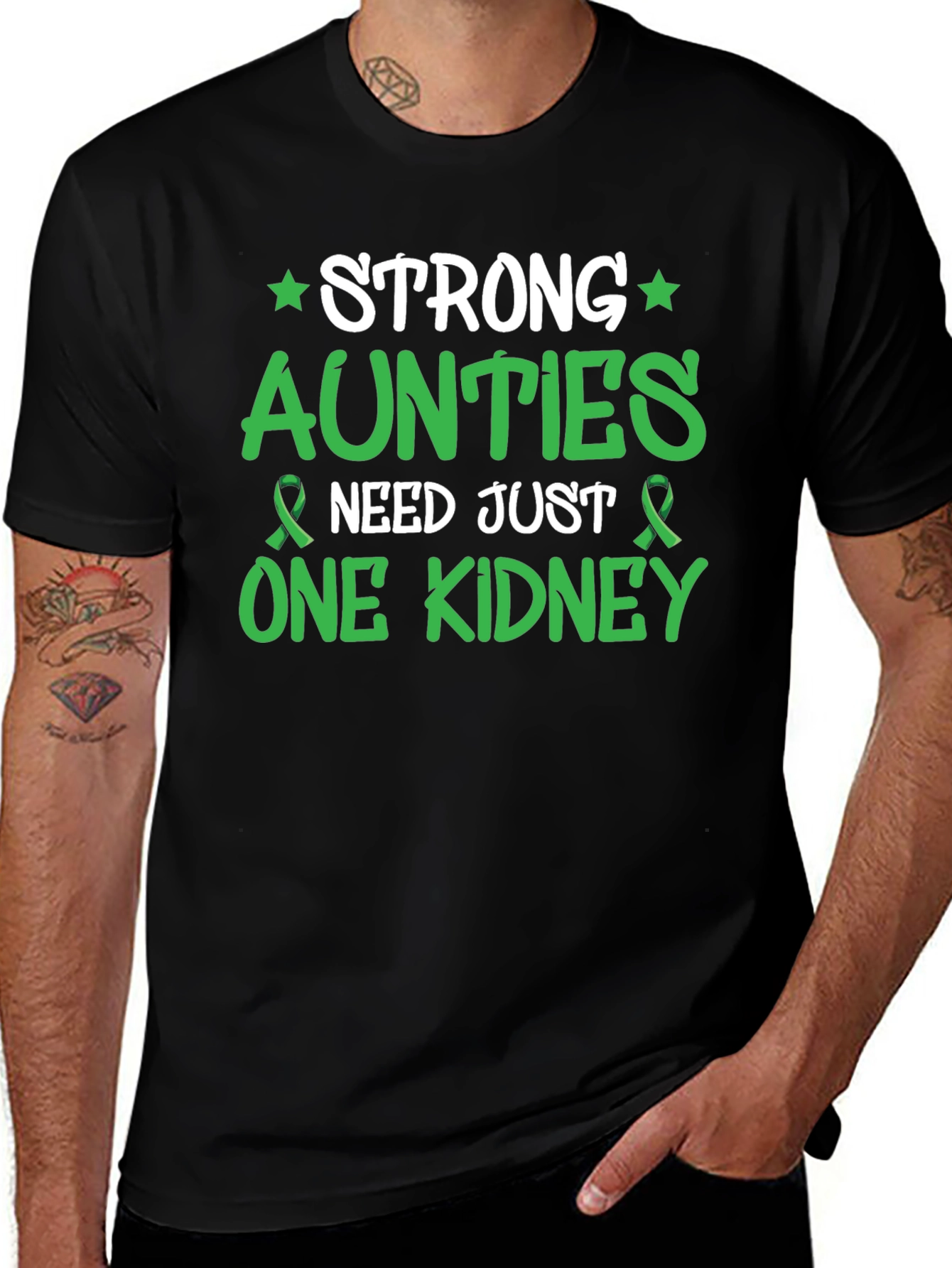 Strong Aunties Need Just One Kidney Awareness T-Shirt