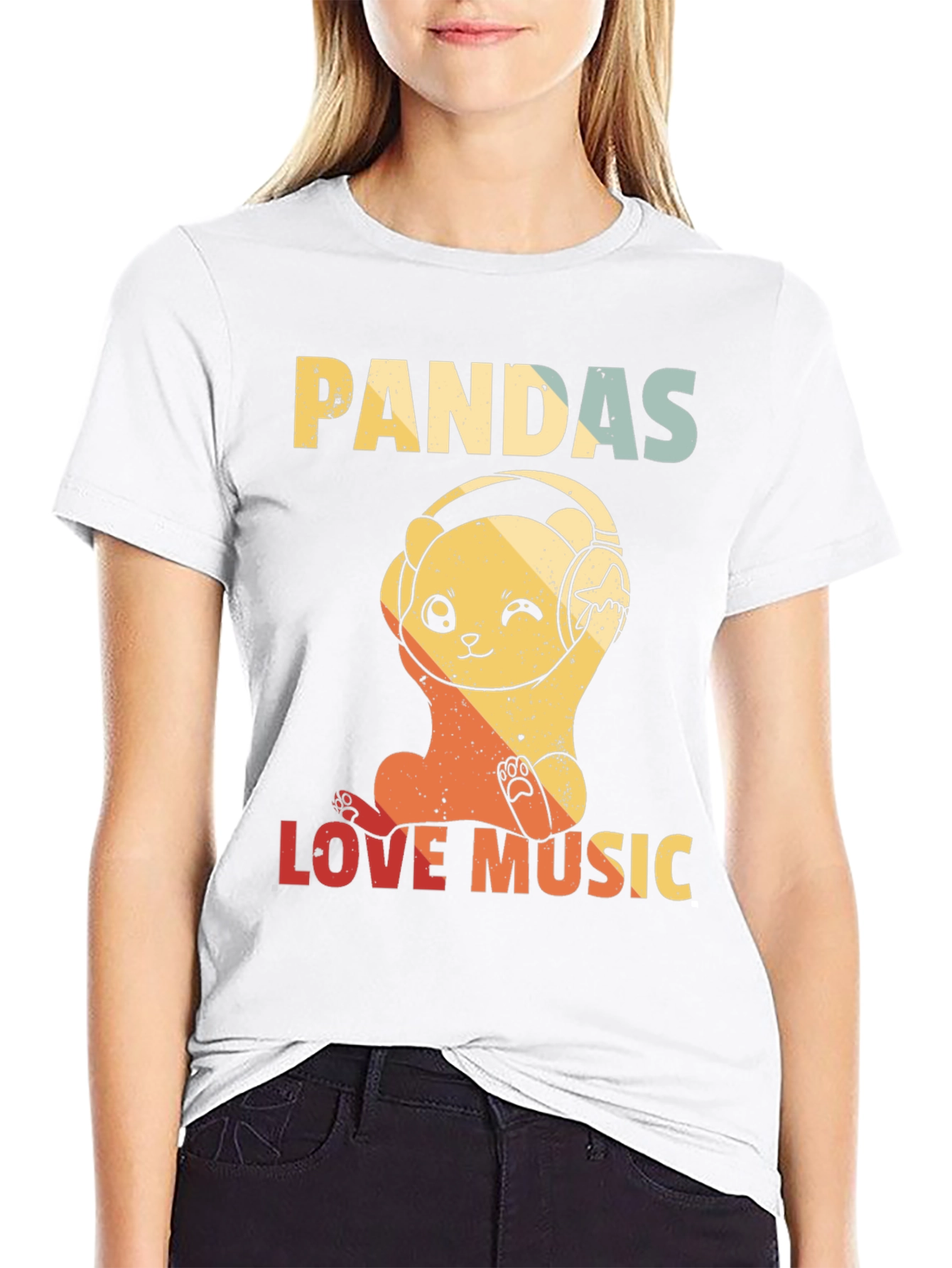 Pandas Love Music Graphic Tee