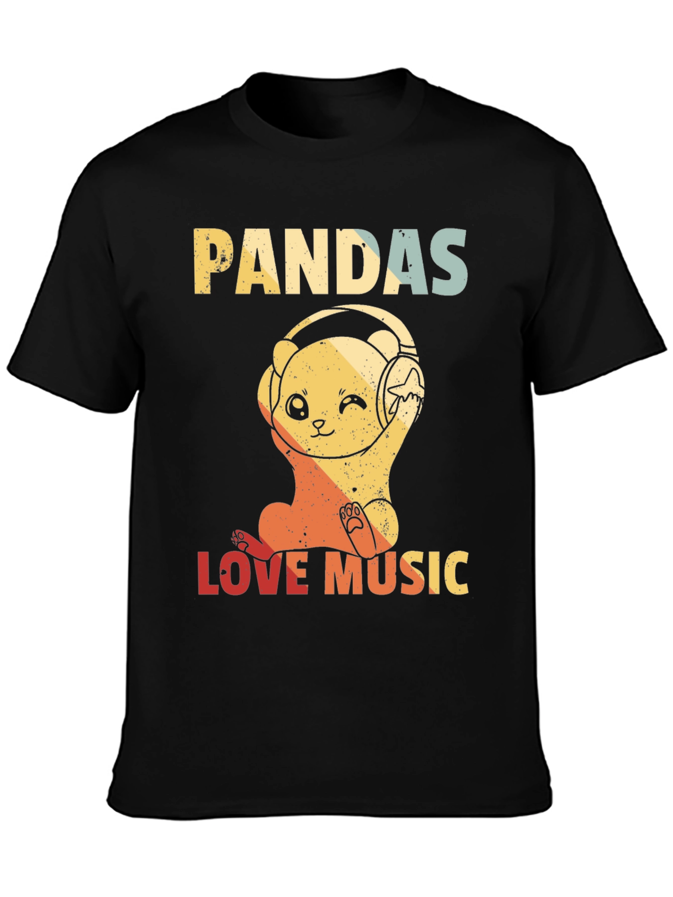Pandas Love Music Graphic Tee
