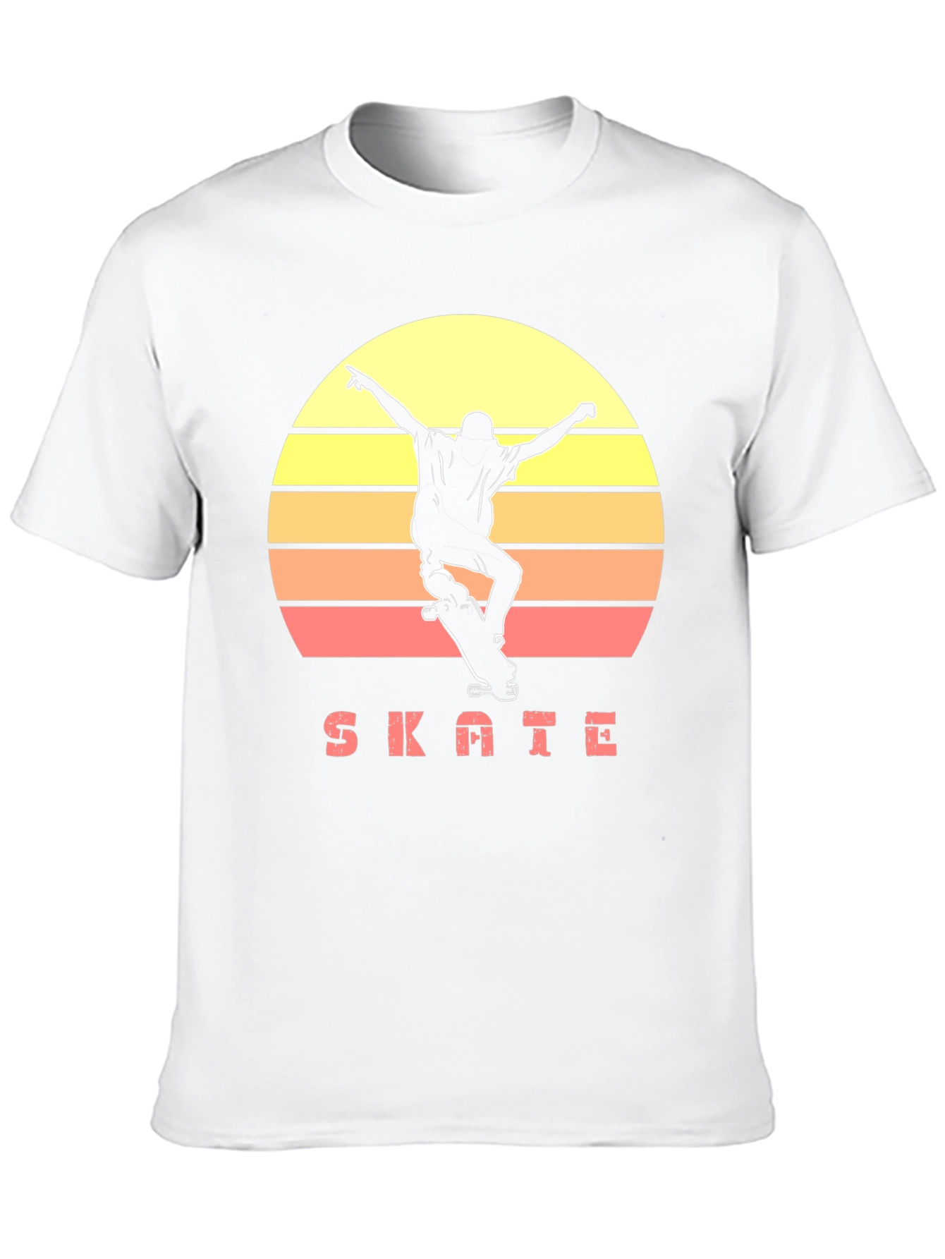 Retro Skate T-Shirt Sunset Skateboarder Graphic Tee