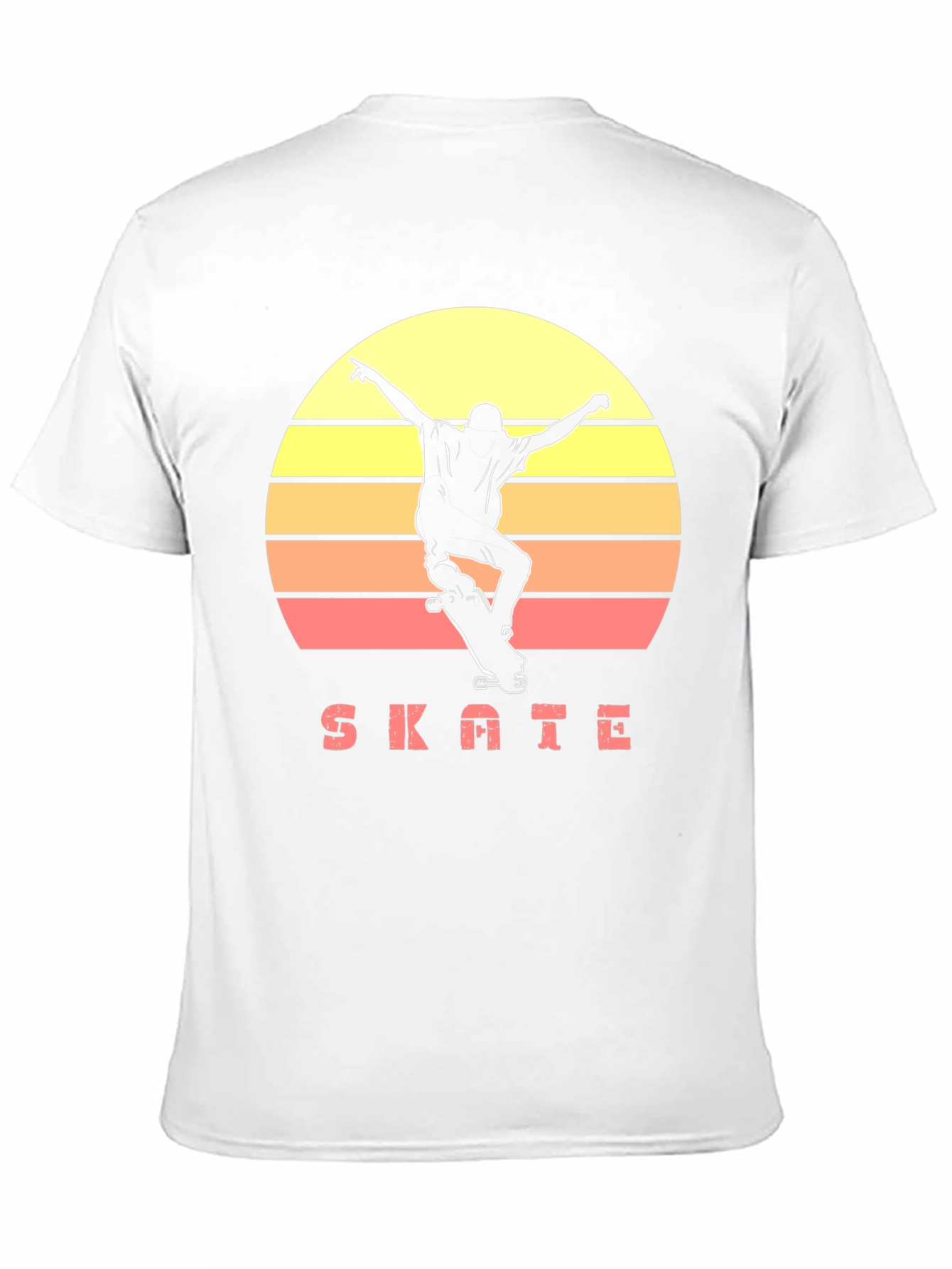 Retro Skate T-Shirt Sunset Skateboarder Graphic Tee