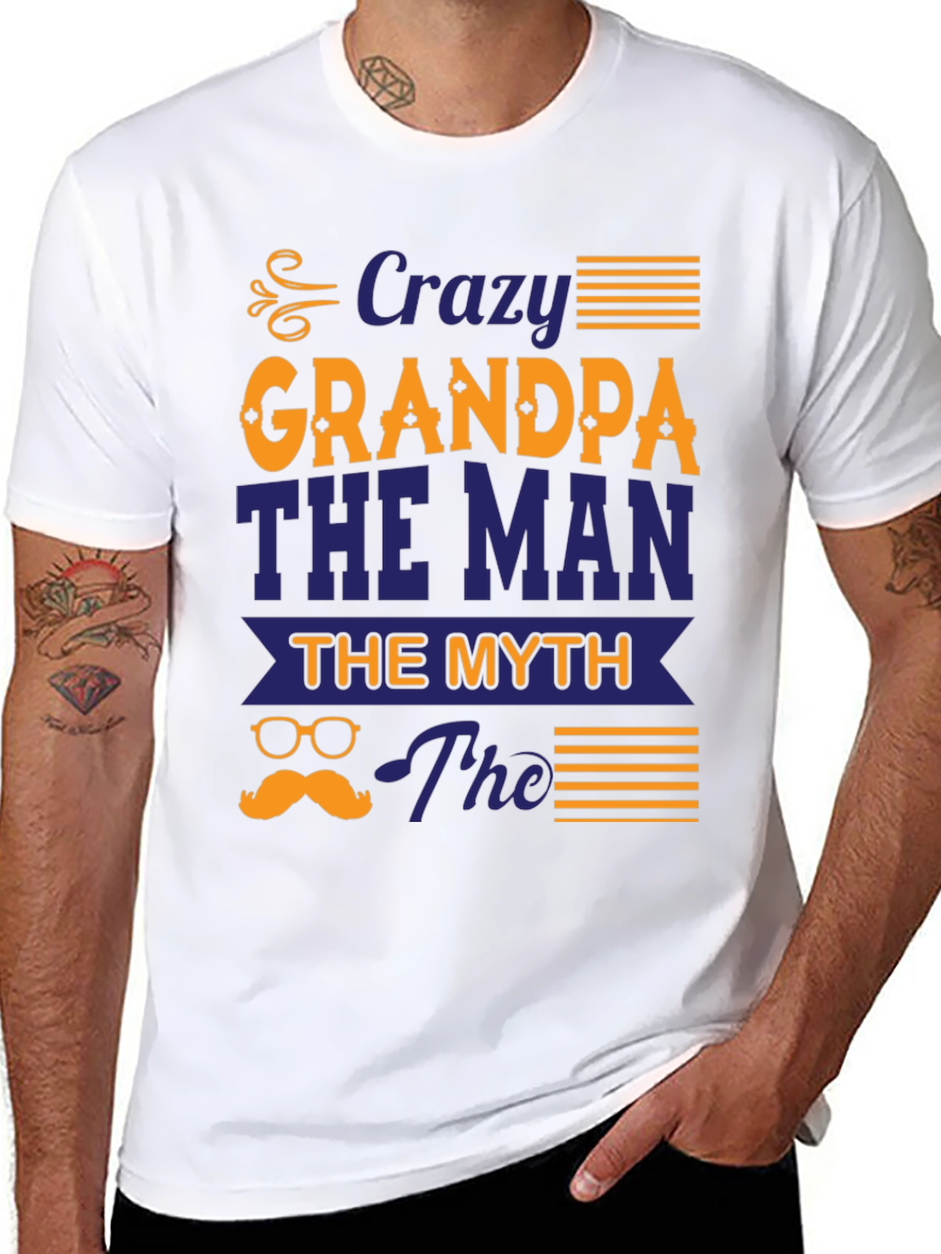Crazy Grandpa T-Shirt: The Man The Myth The Legend!