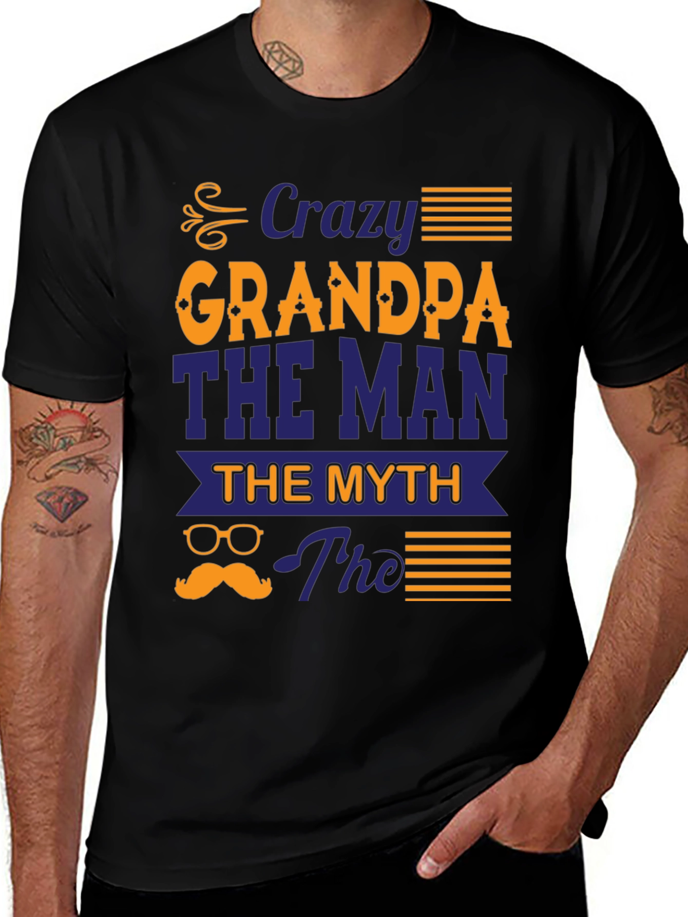 Crazy Grandpa T-Shirt: The Man The Myth The Legend!