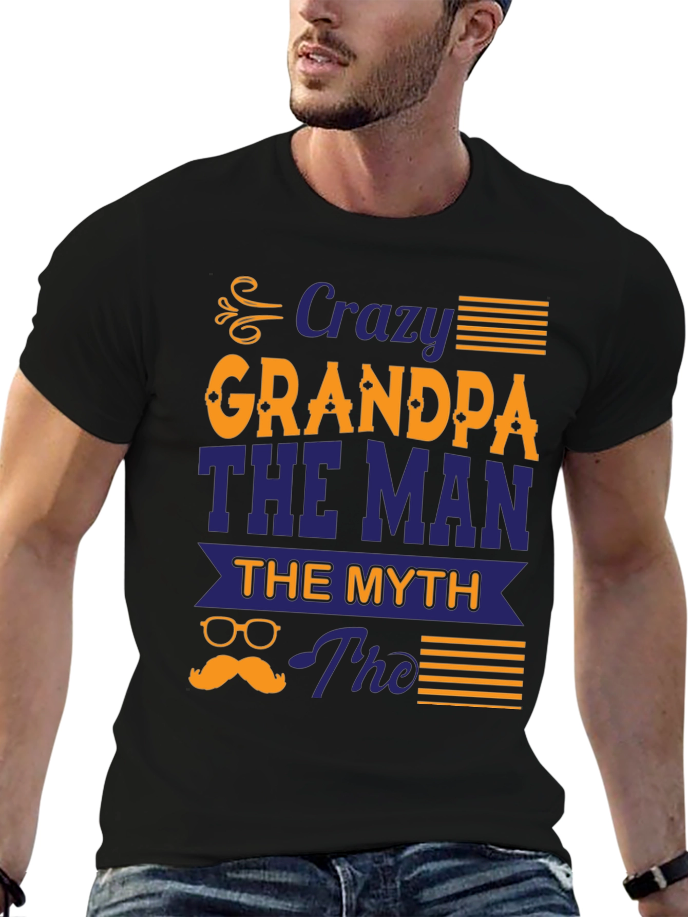 Crazy Grandpa T-Shirt: The Man The Myth The Legend!