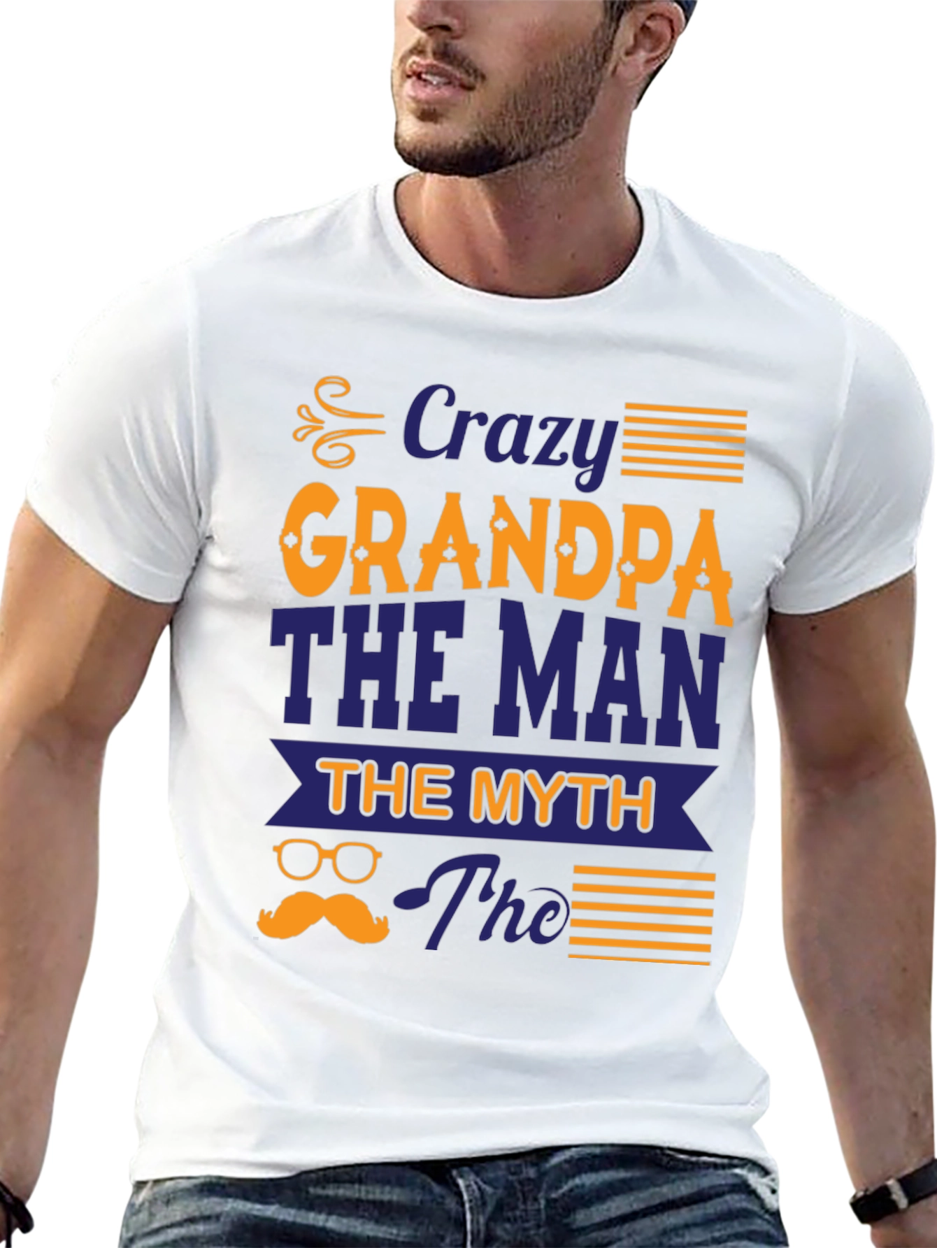 Crazy Grandpa T-Shirt: The Man The Myth The Legend!