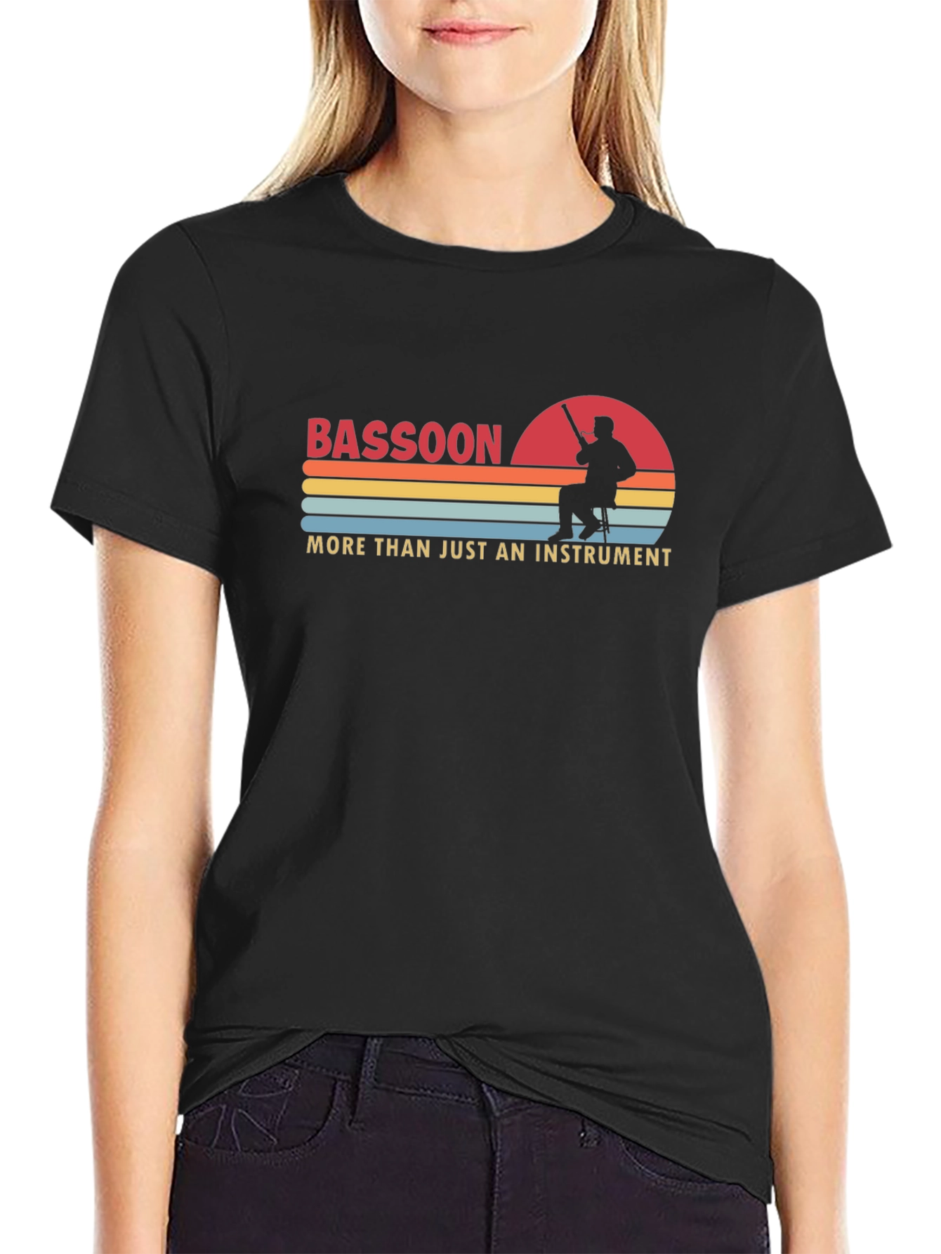 Bassoon Player Sunset Graphic T-Shirt