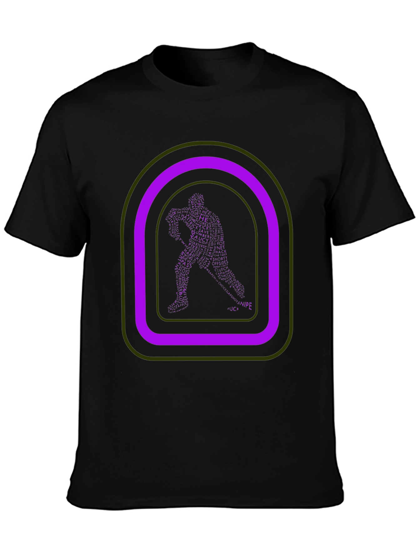 Unique Graphic Tee: Man Silhouette Retro Design
