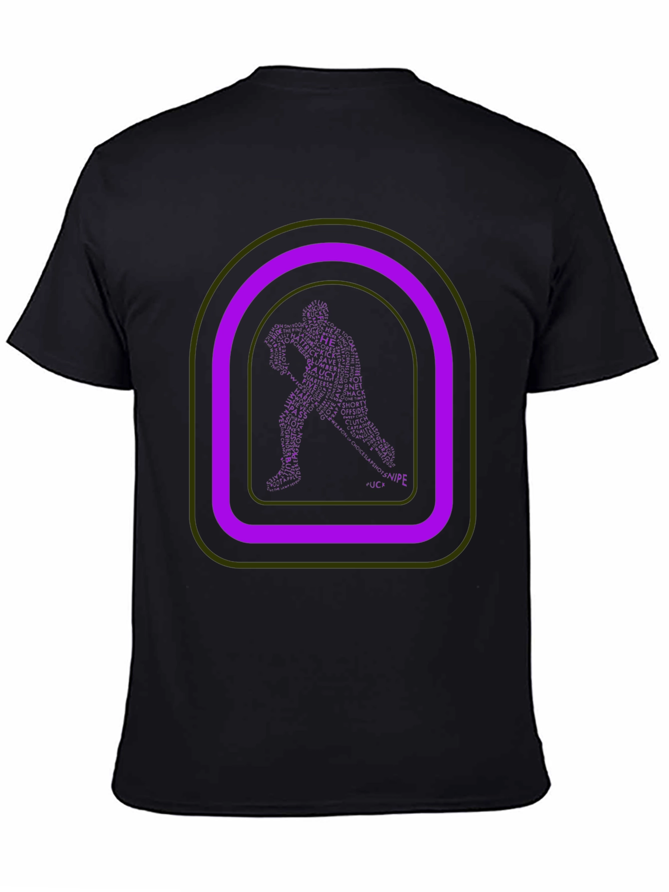 Unique Graphic Tee: Man Silhouette Retro Design
