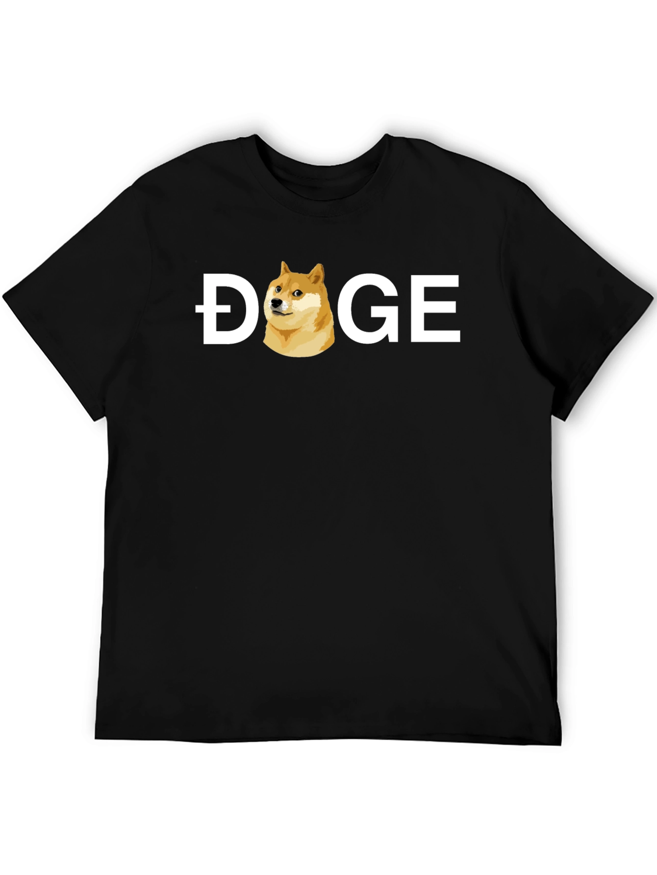 Doge Meme T-Shirt - Black Crew Neck Tee