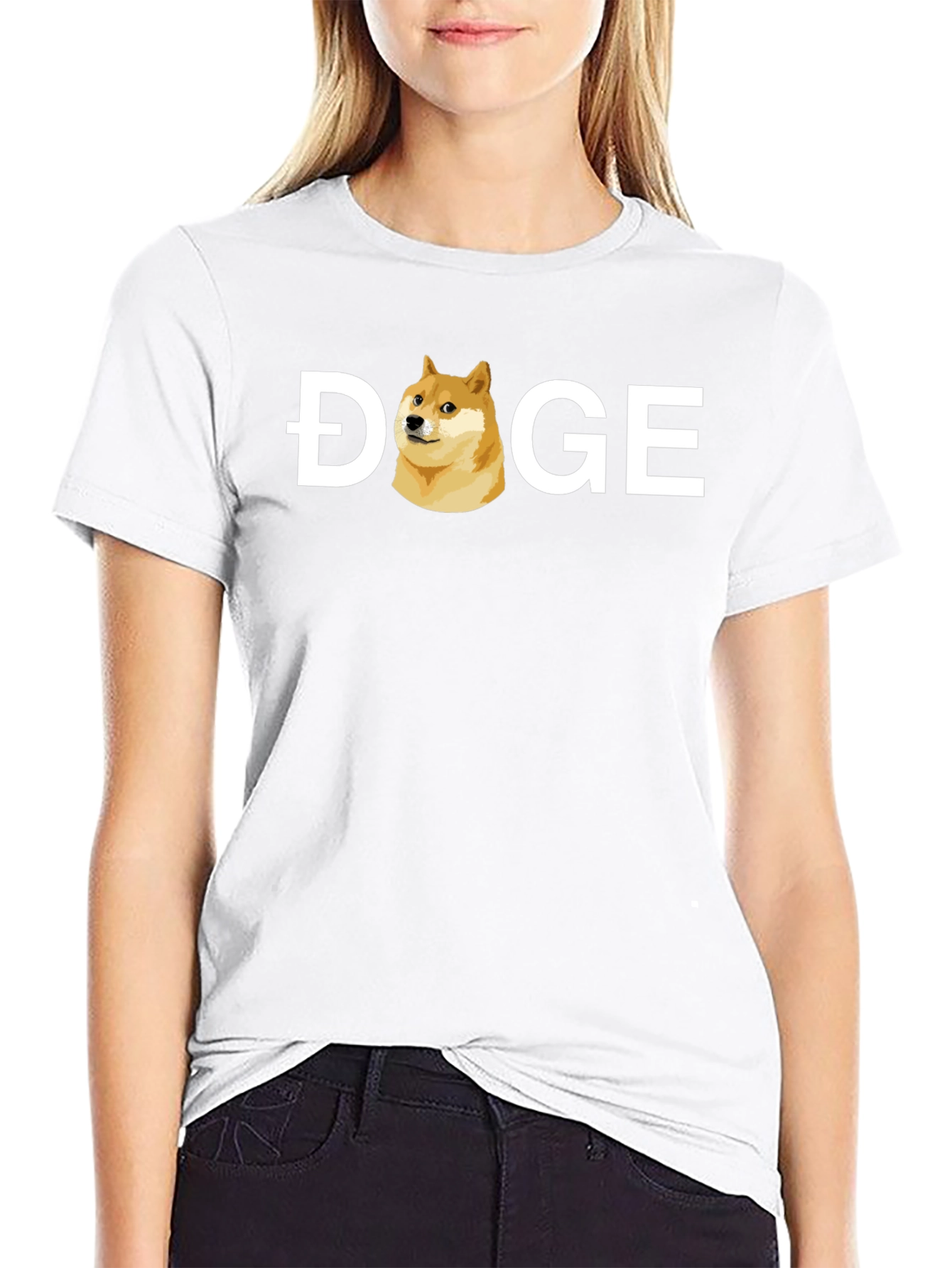 Doge Meme T-Shirt - Black Crew Neck Tee