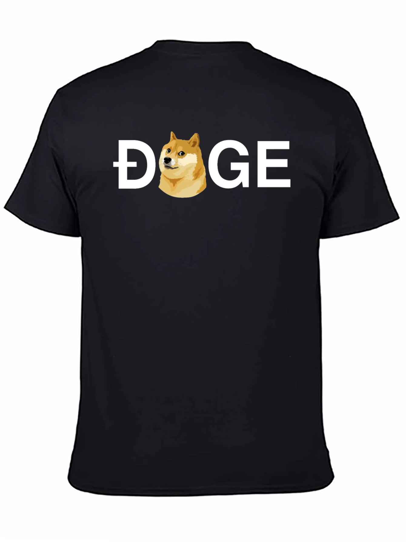 Doge Meme T-Shirt - Black Crew Neck Tee