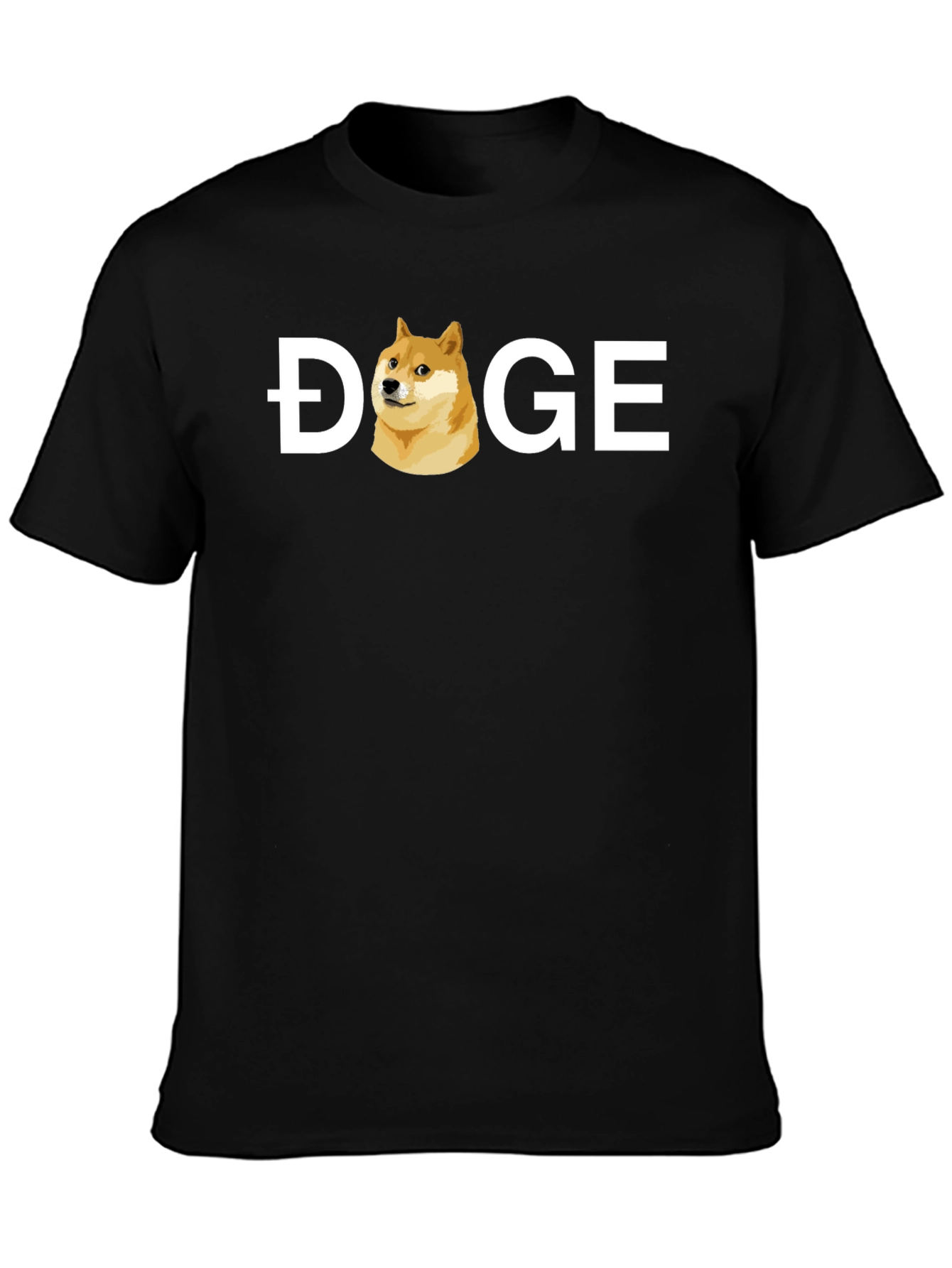 Doge Meme T-Shirt - Black Crew Neck Tee