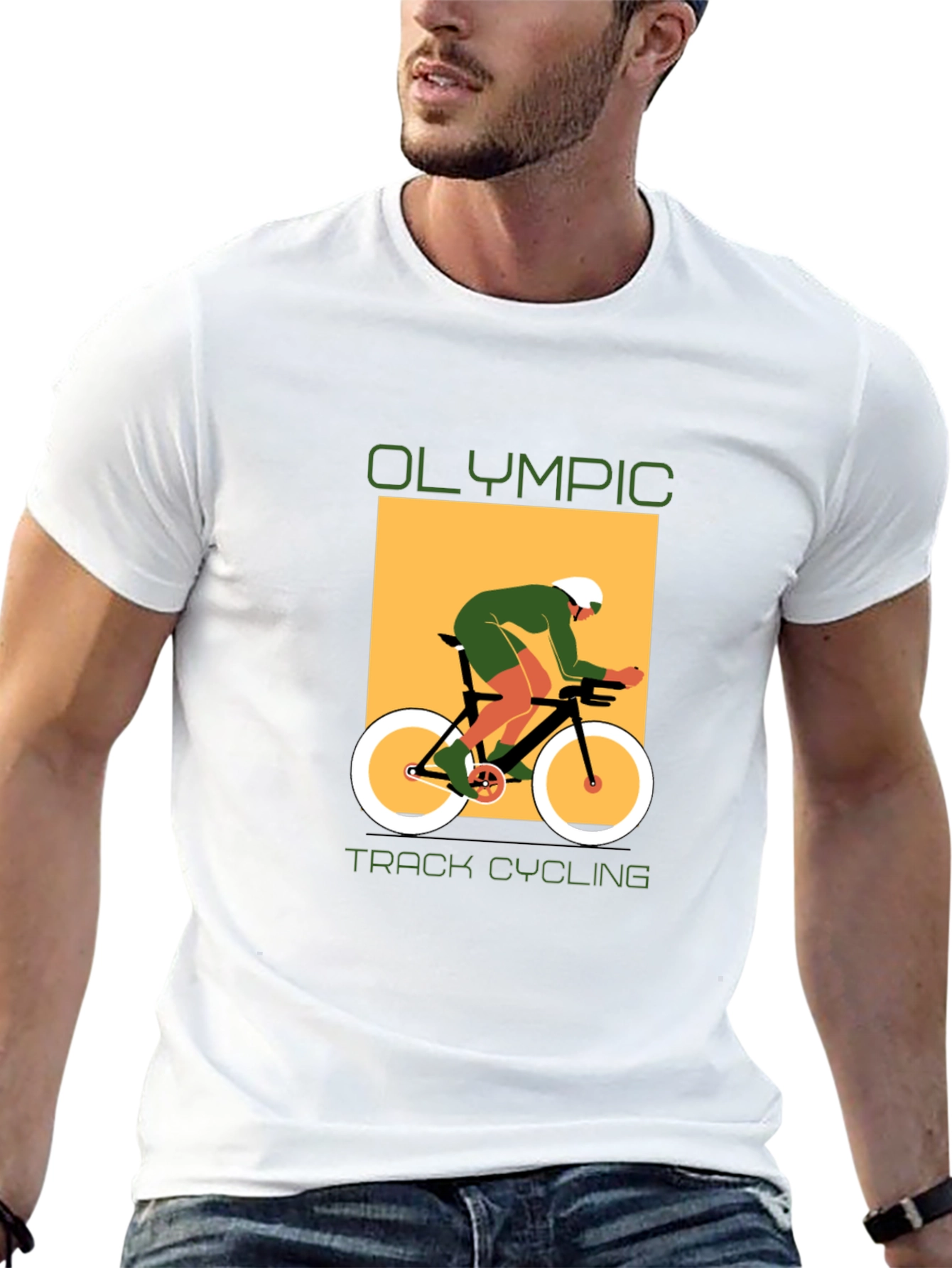 Olympic Track Cycling Graphic Tee - Black