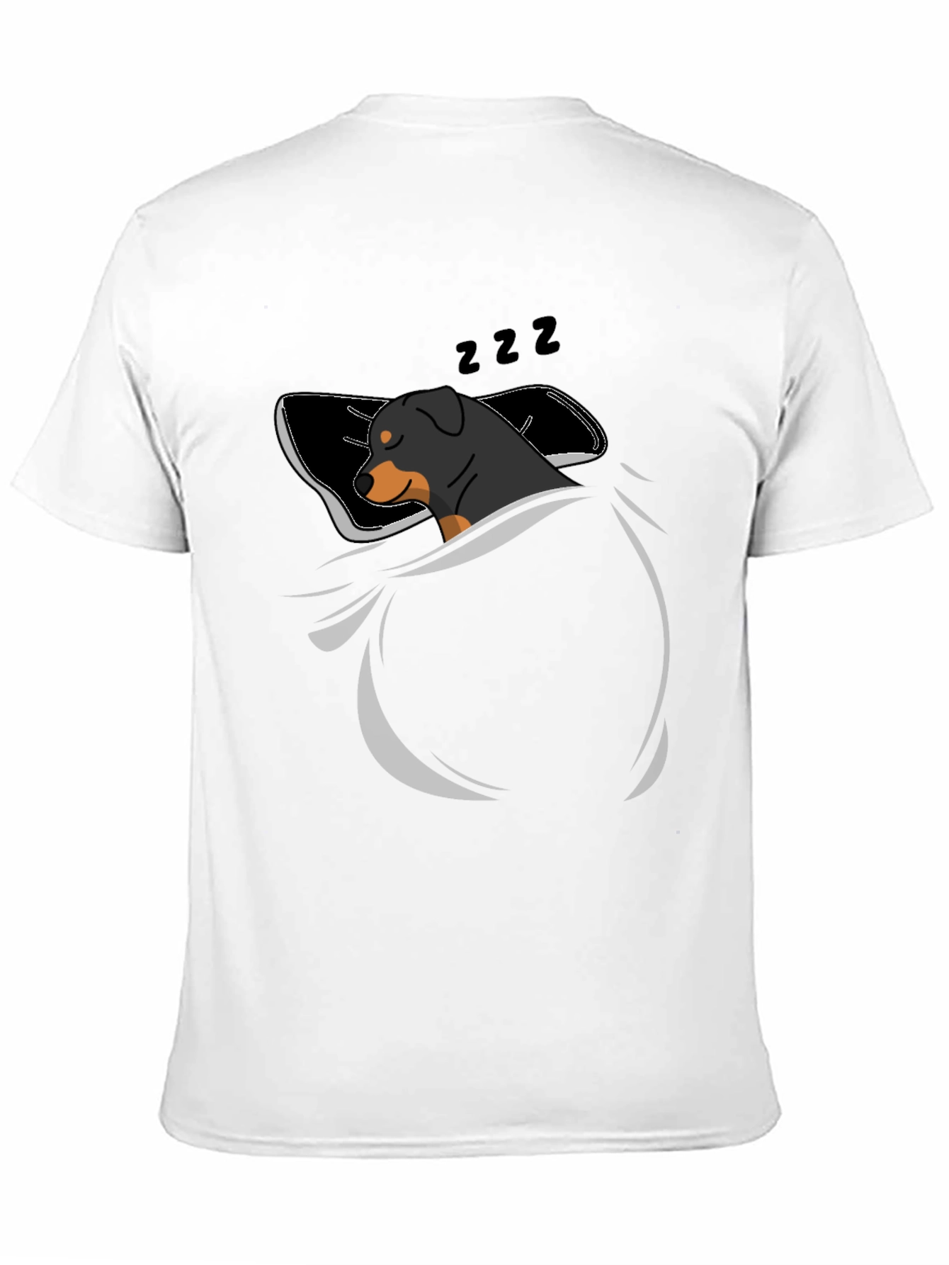 Sleeping Rottweiler Graphic Tee - Black