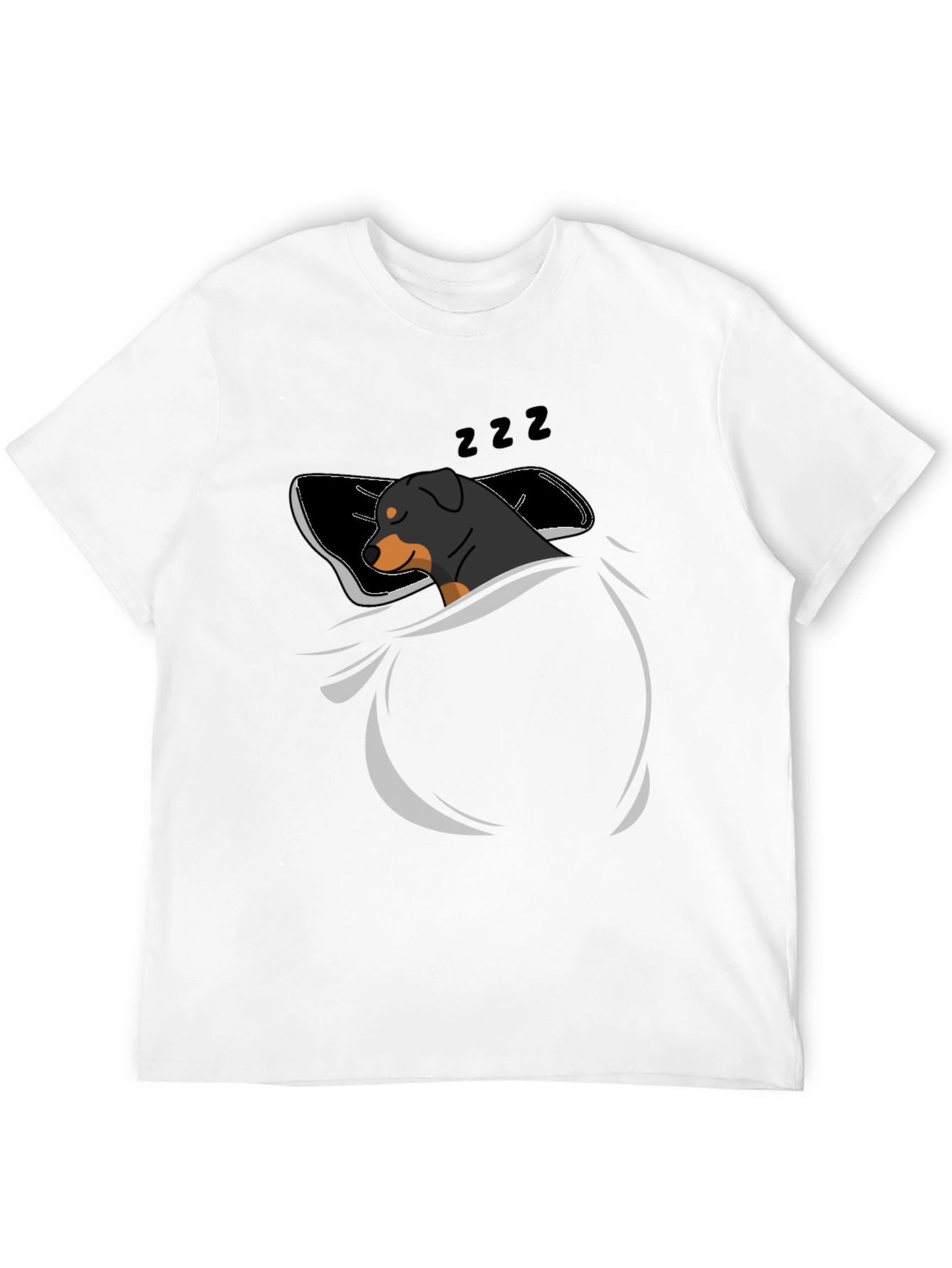 Sleeping Rottweiler Graphic Tee - Black