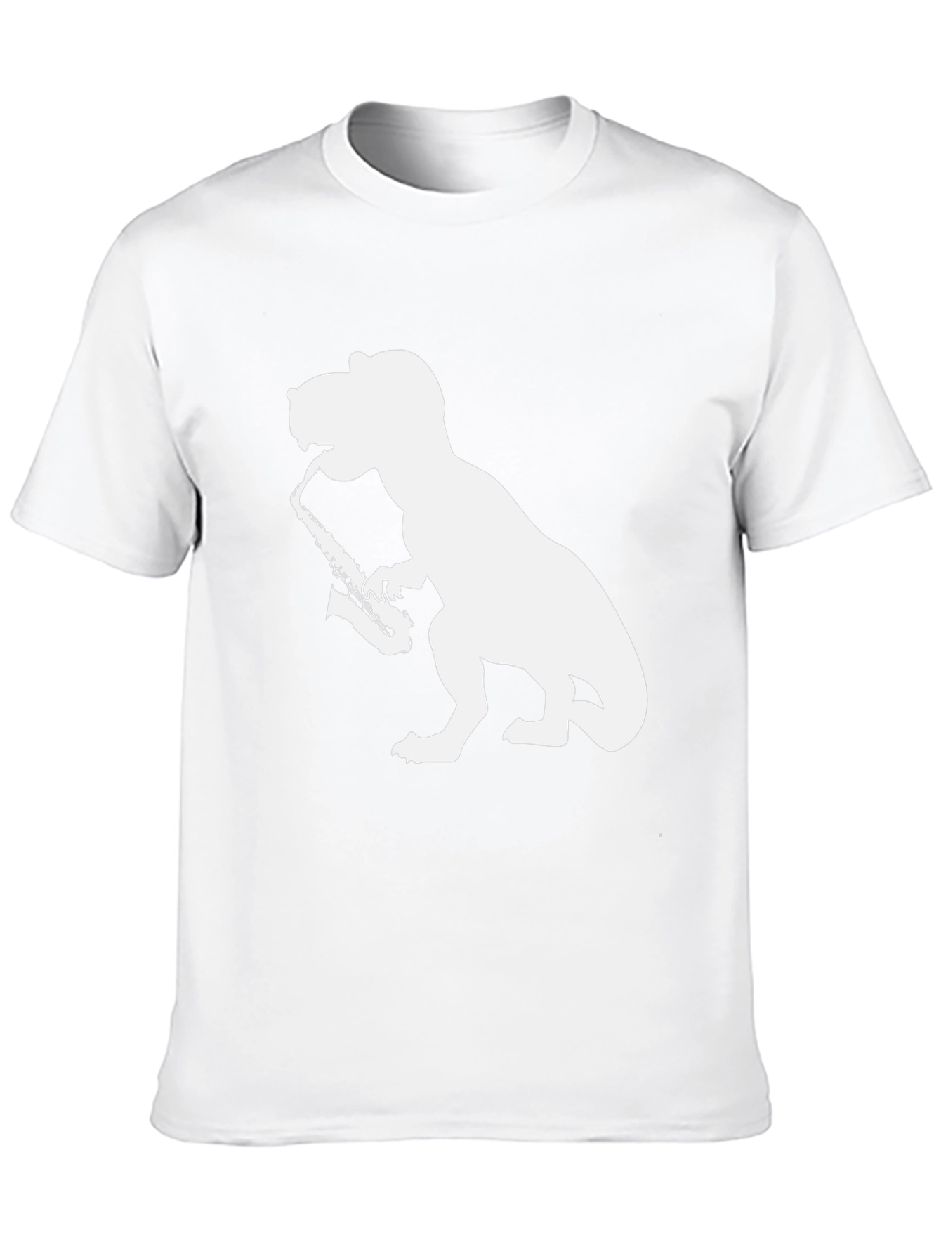 T-Rex Saxophone Mens Black Graphic Tee