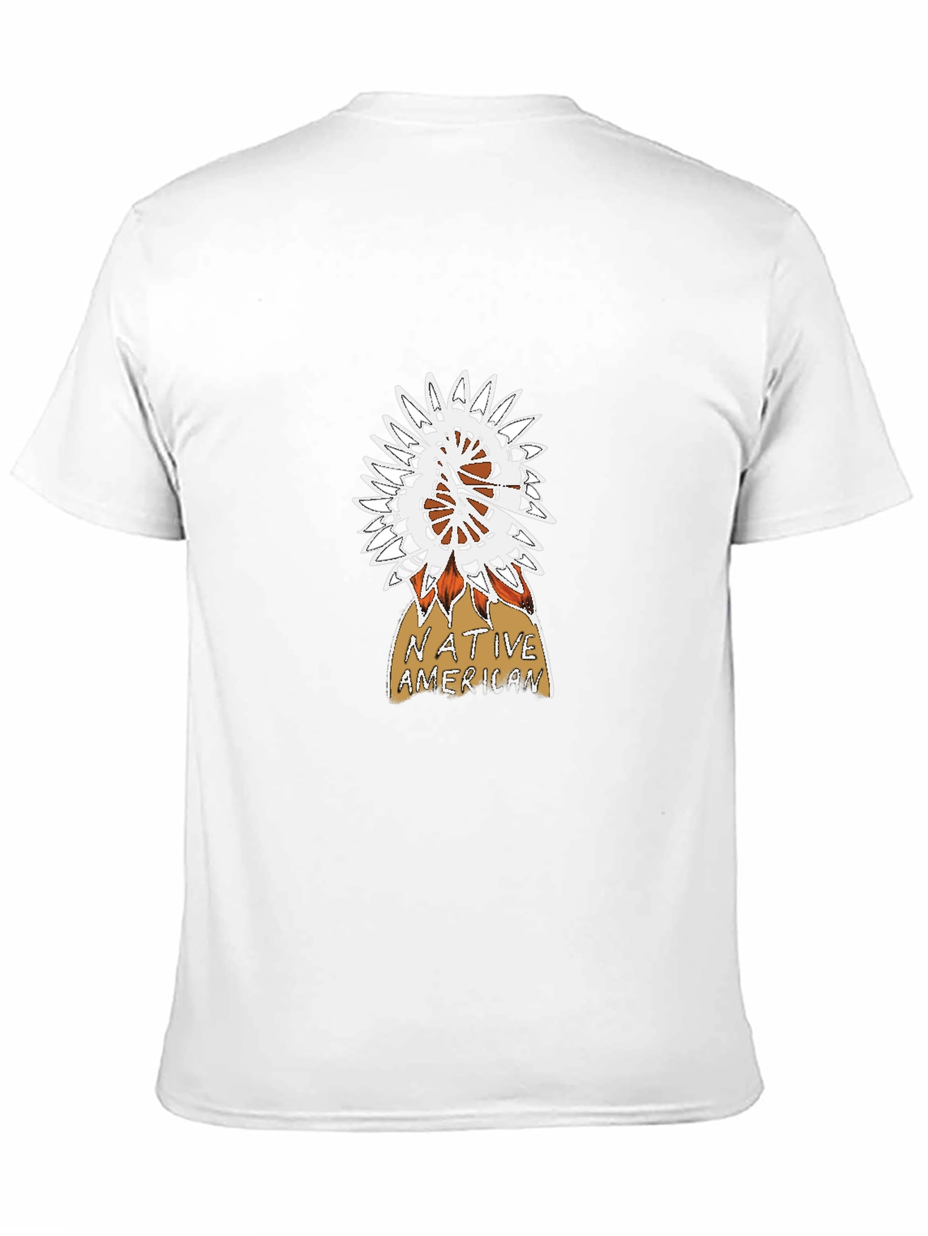 Native American Graphic Print Black T-Shirt