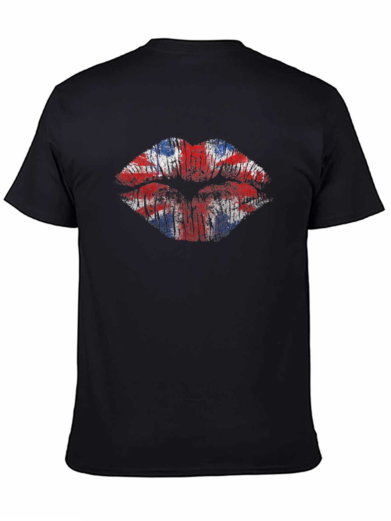 Union Jack Lips Graphic Black Tee