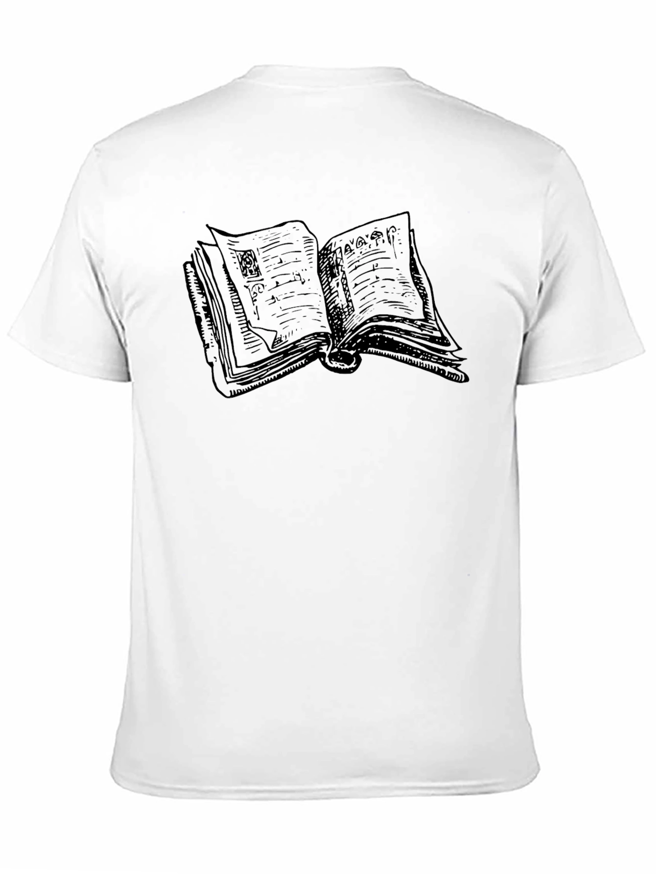 Open Book Graphic T-Shirt - Unisex Black Tee