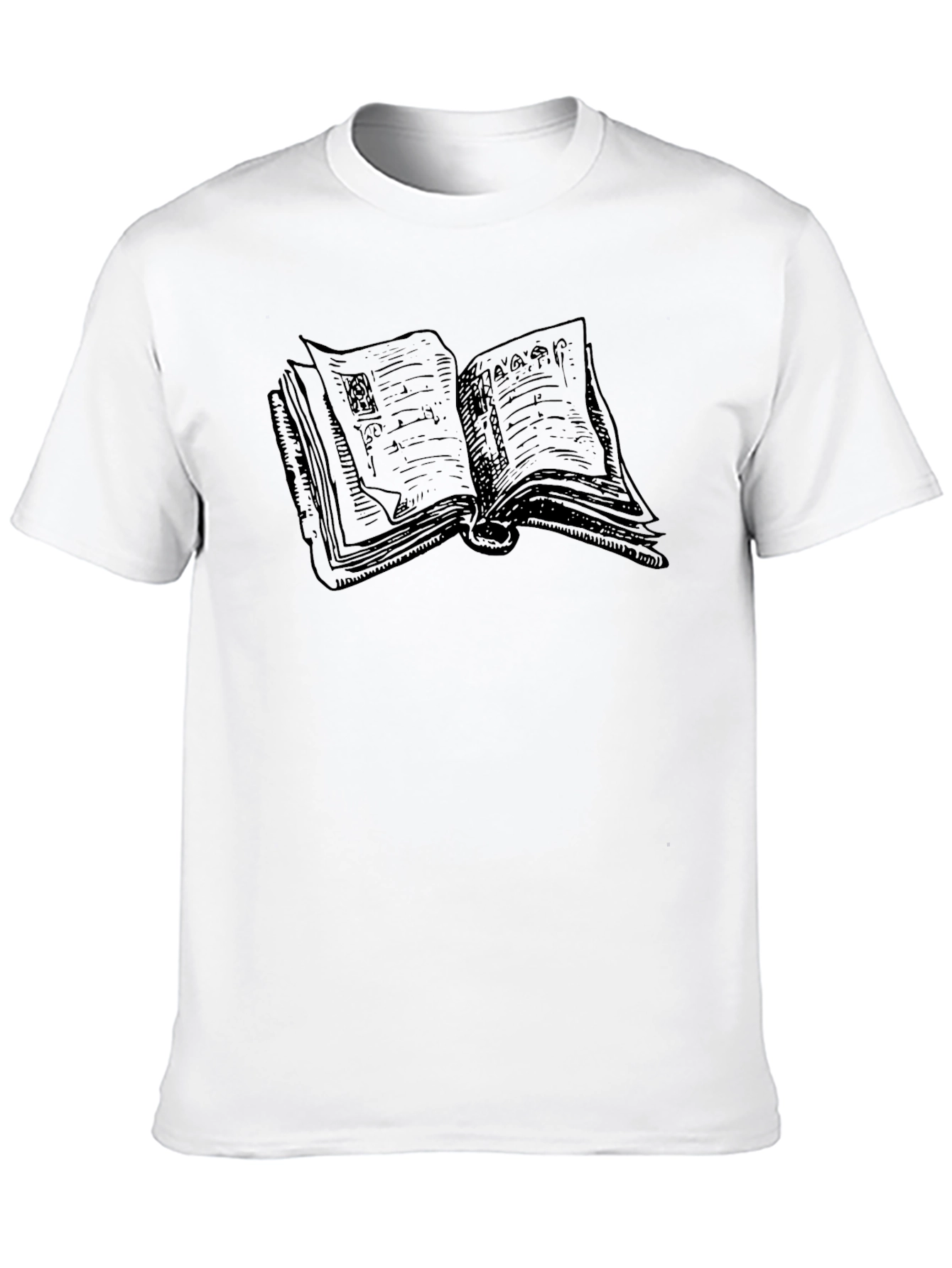 Open Book Graphic T-Shirt - Unisex Black Tee