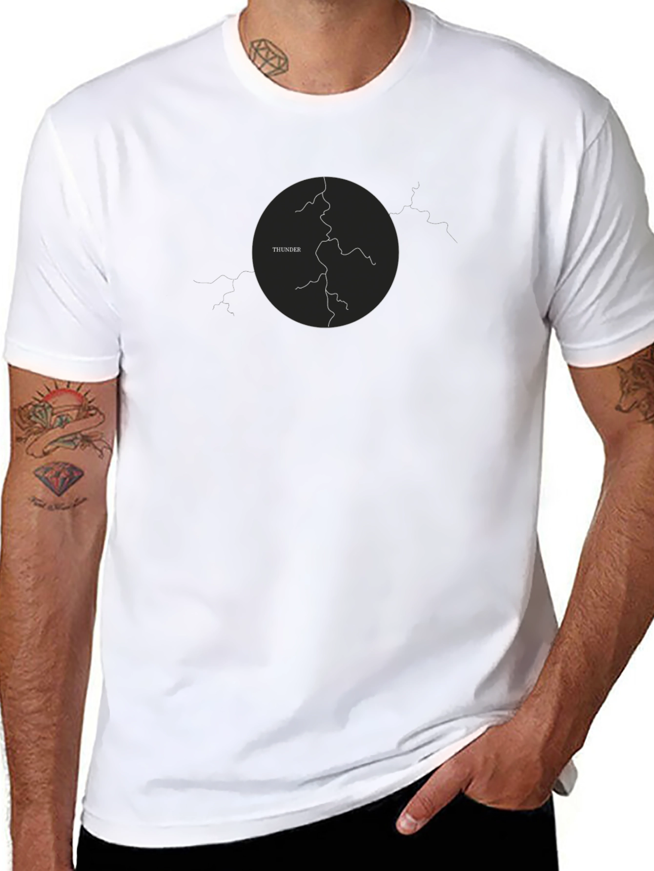 Thunder Graphic T-Shirt - Black