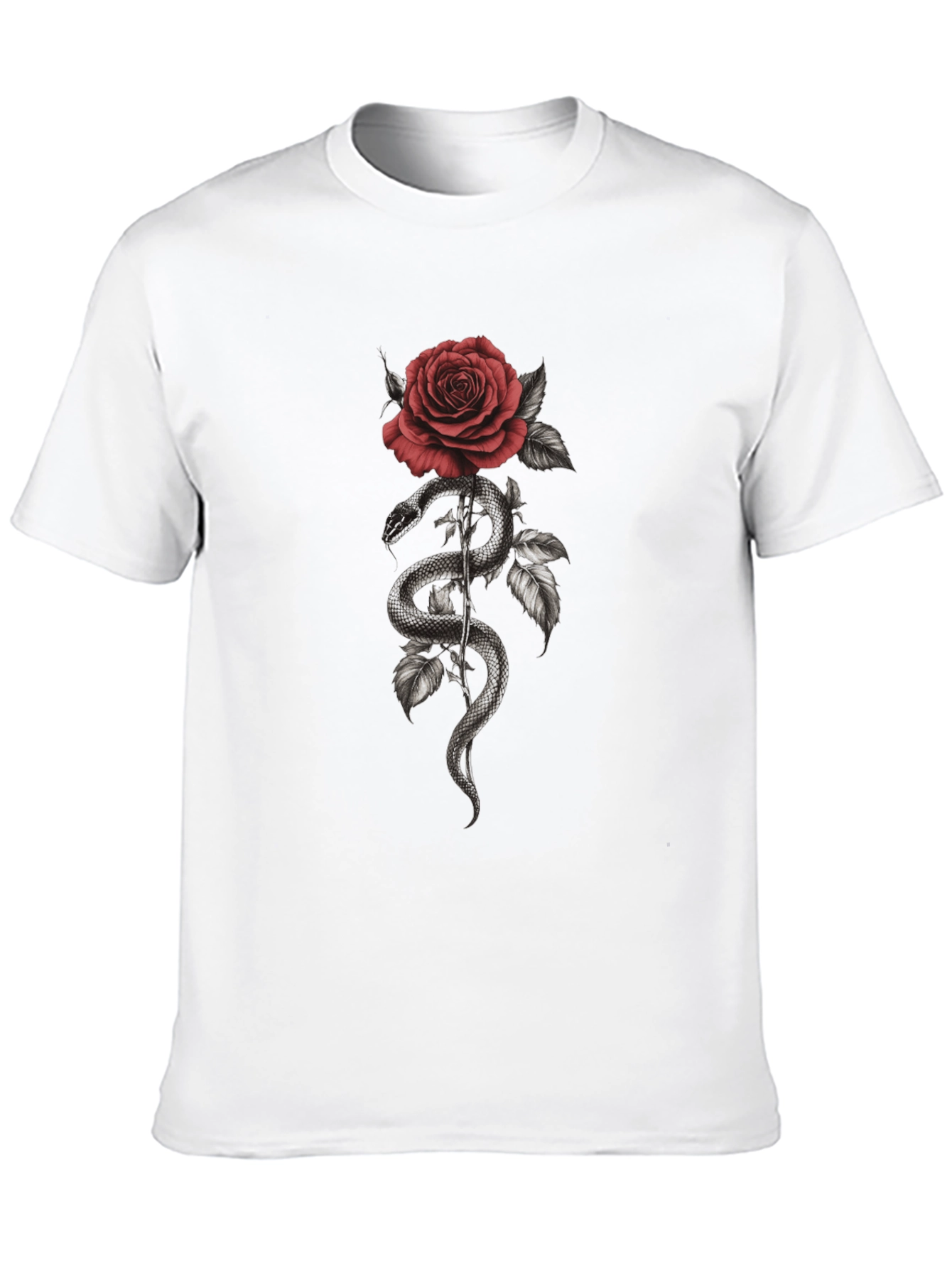 Snake and Rose Graphic Tee