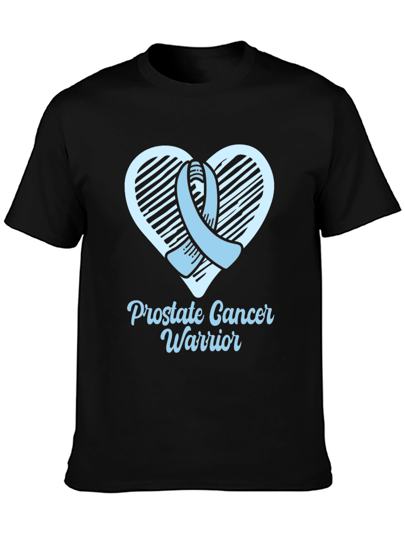 Prostate Cancer Warrior Ribbon Heart Tee
