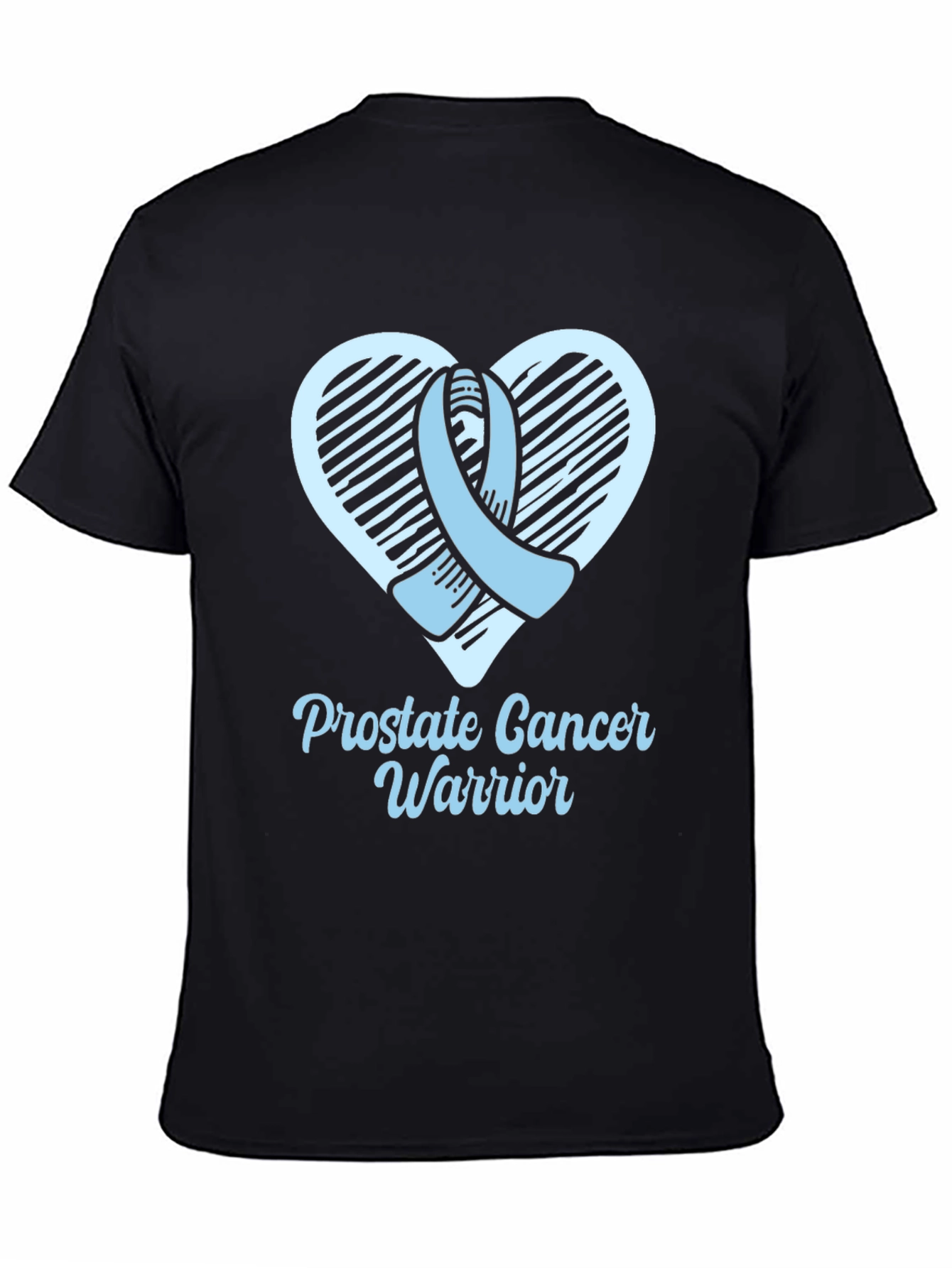 Prostate Cancer Warrior Ribbon Heart Tee