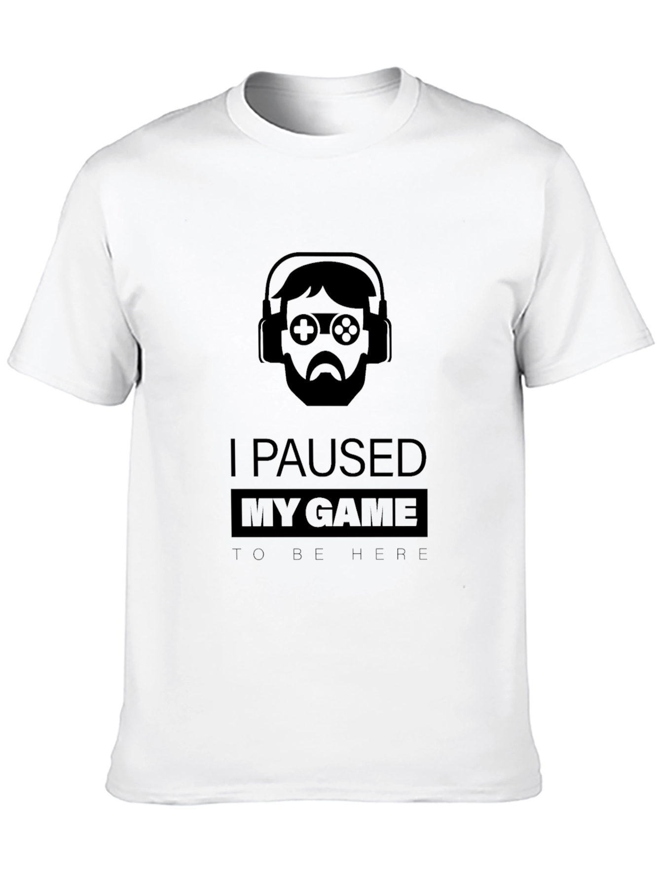 Gamer Black T-Shirt - I Paused My Game