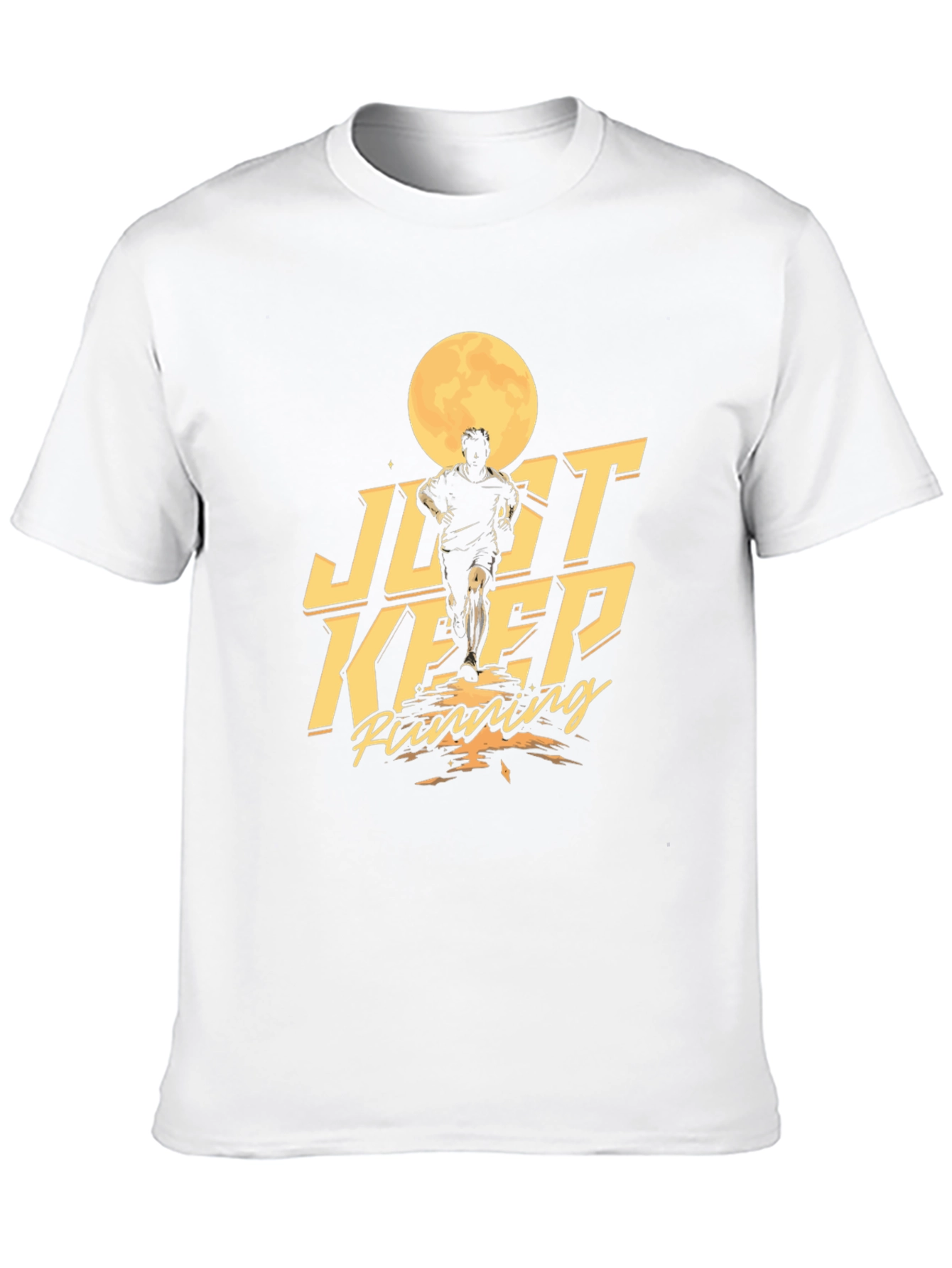 Just Keep Running Graphic Tee - Mens Black T-Shirt