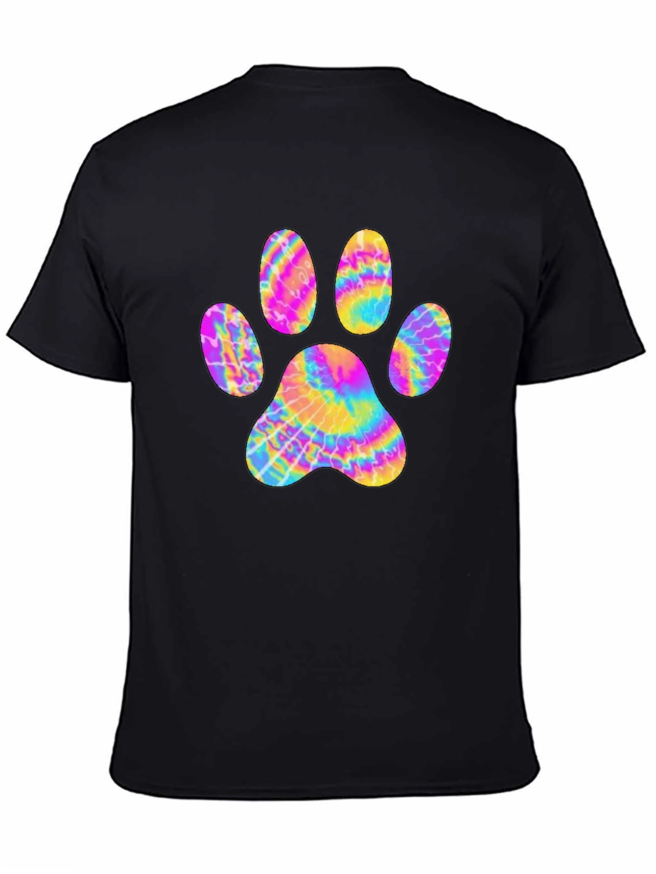 Tie-Dye Paw Print Graphic Tee