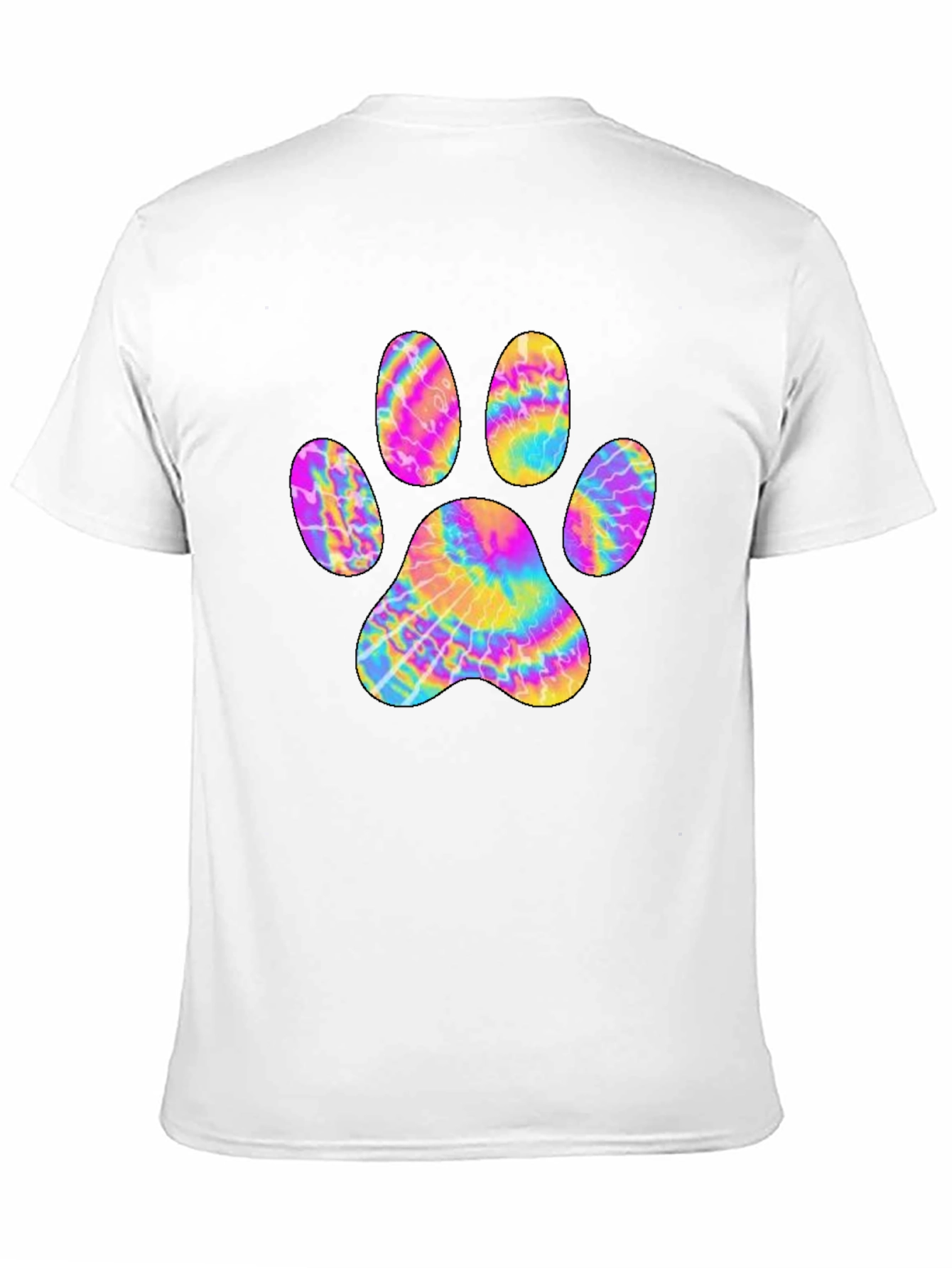 Tie-Dye Paw Print Graphic Tee