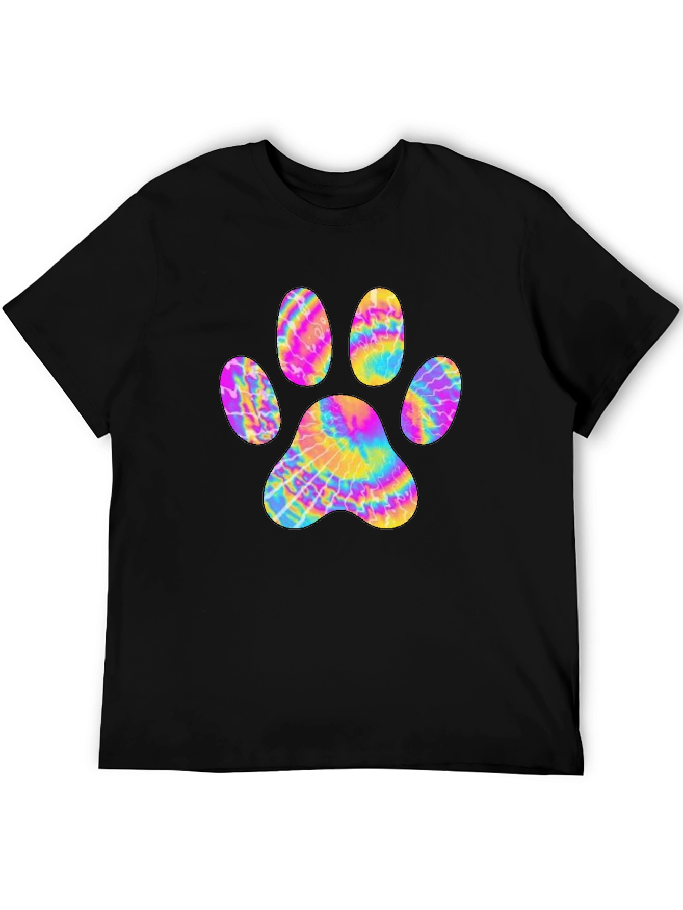 Tie-Dye Paw Print Graphic Tee