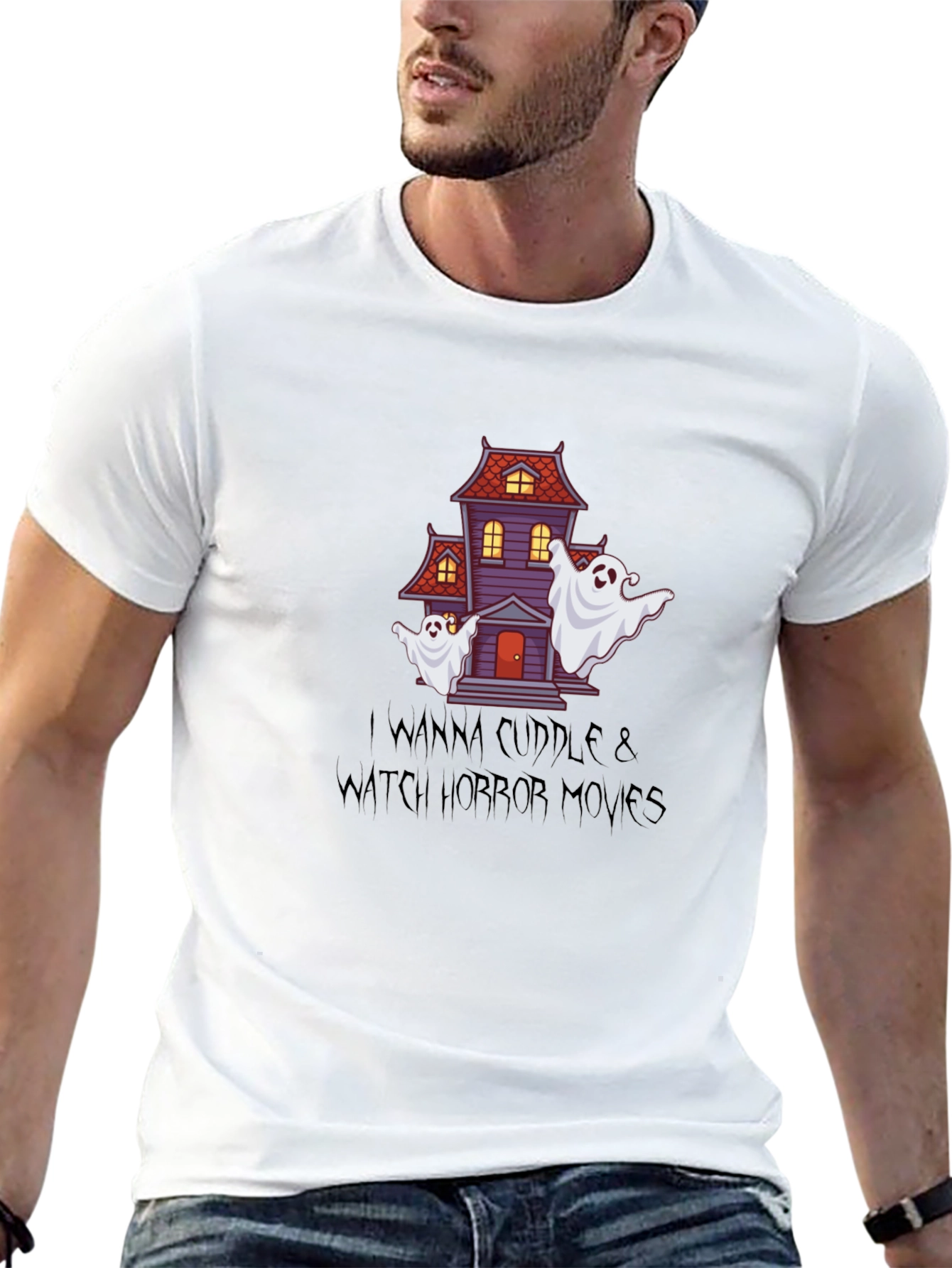Horror Movie Night T-Shirt: Cuddle & Watch!