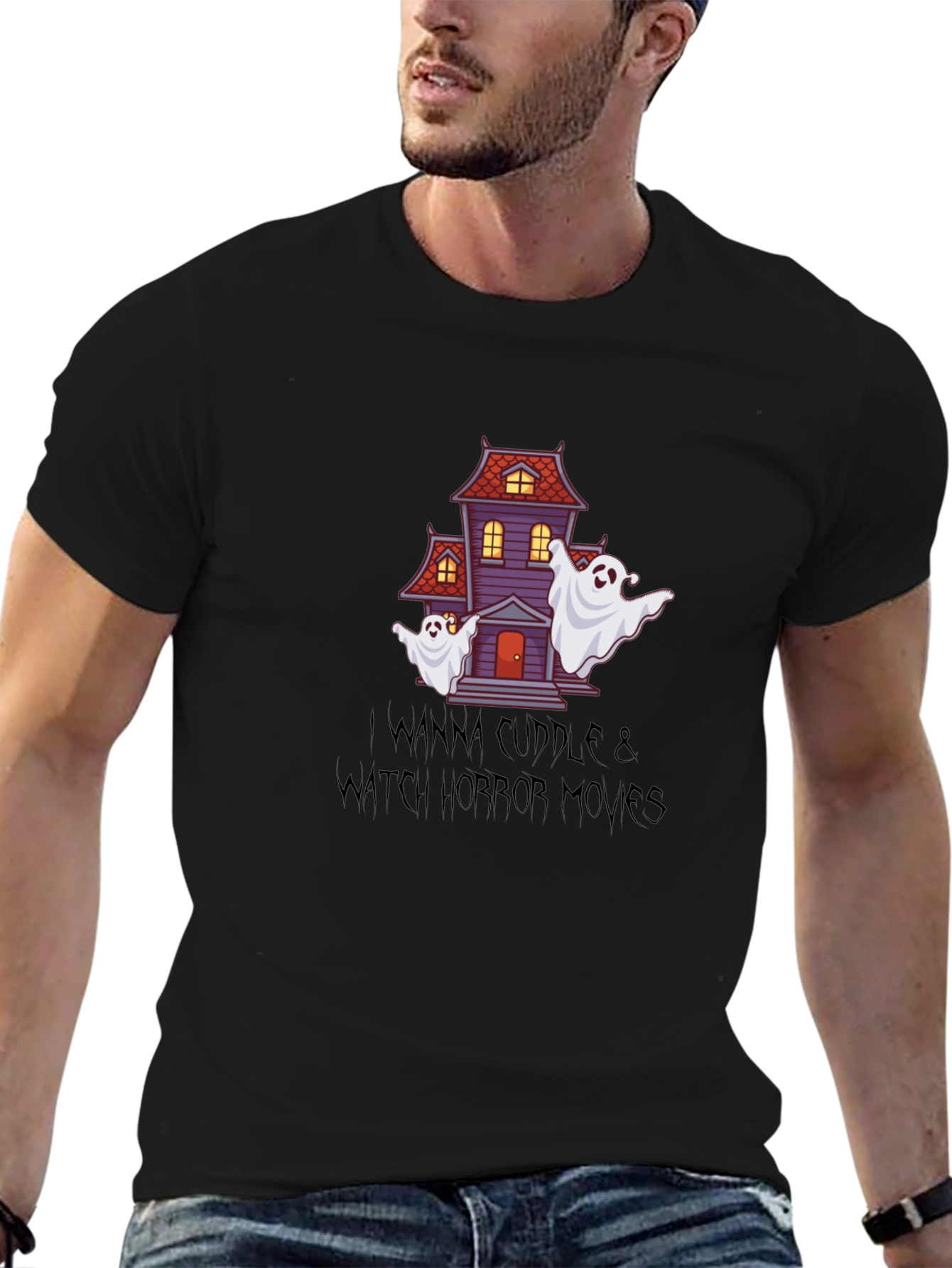 Horror Movie Night T-Shirt: Cuddle & Watch!