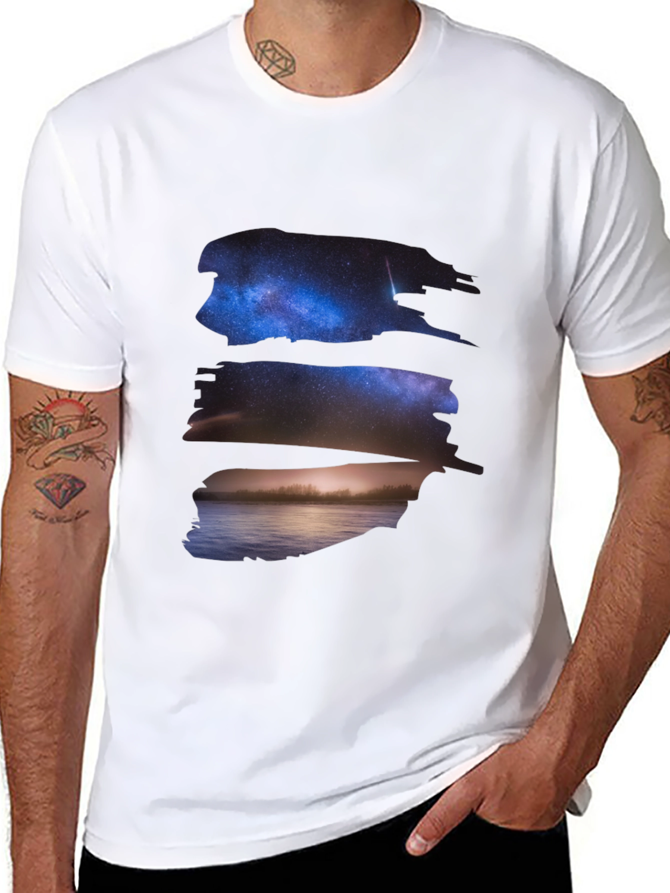 Galaxy View Black Graphic Tee