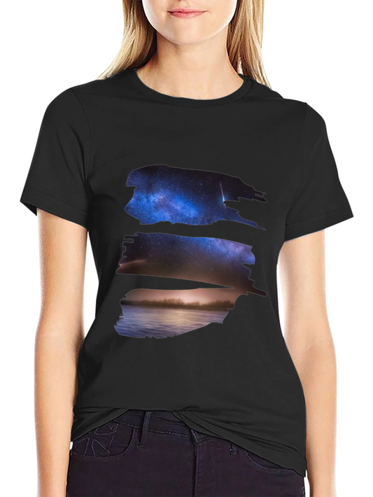 Galaxy View Black Graphic Tee