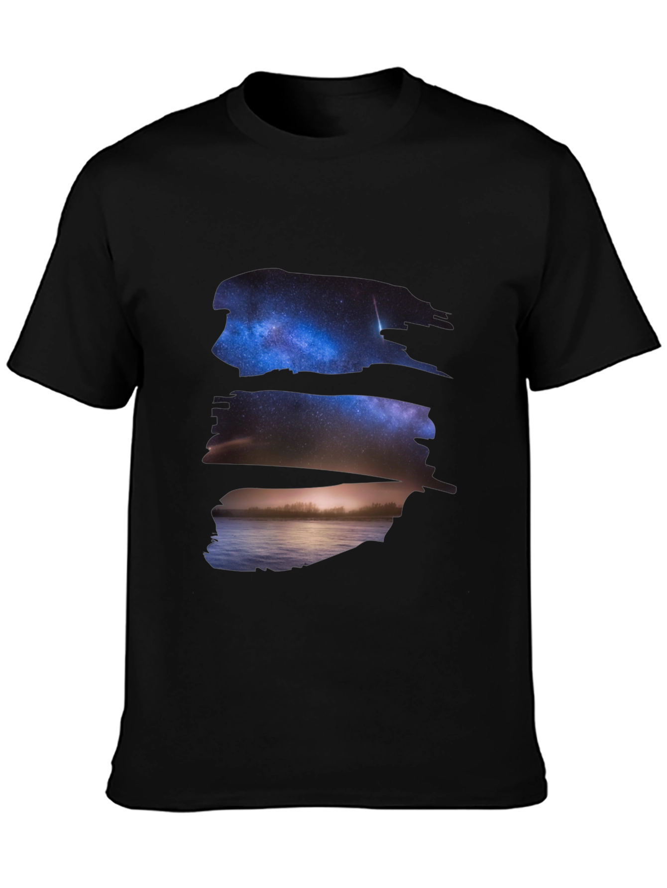 Galaxy View Black Graphic Tee