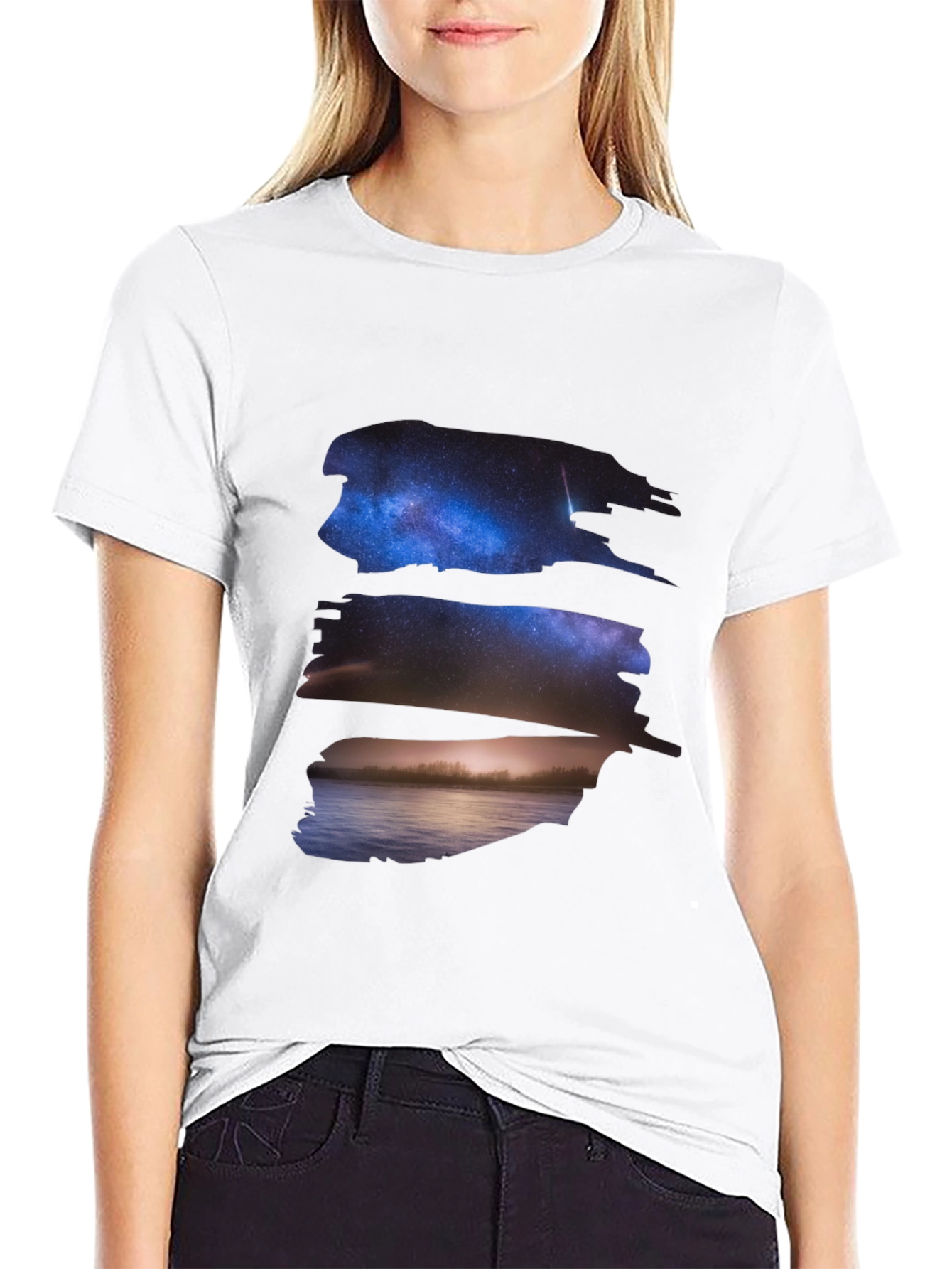Galaxy View Black Graphic Tee