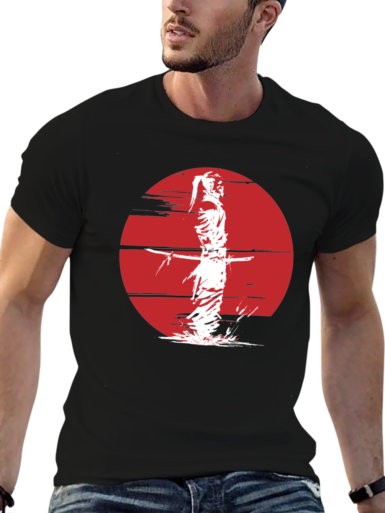 Samurai Warrior T-Shirt - Rising Sun Design
