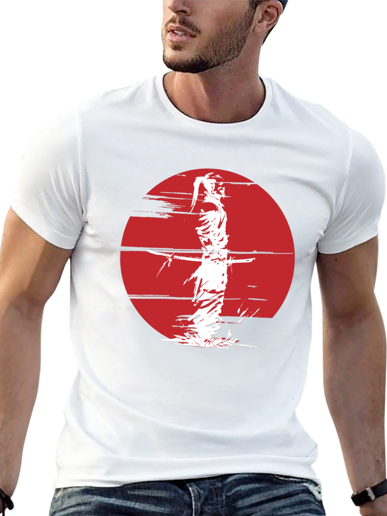 Samurai Warrior T-Shirt - Rising Sun Design
