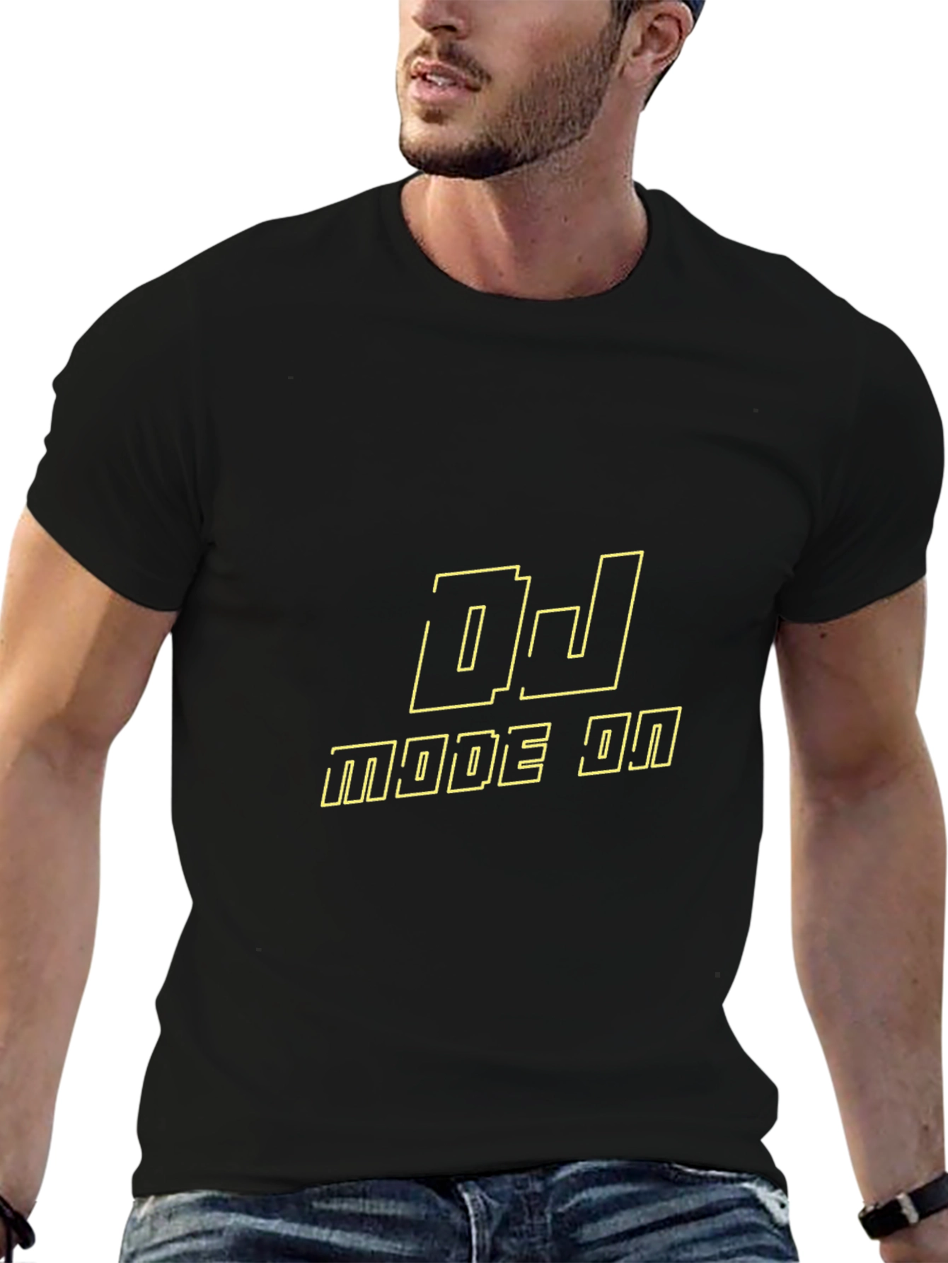 DJ Mode On Black Graphic T-Shirt