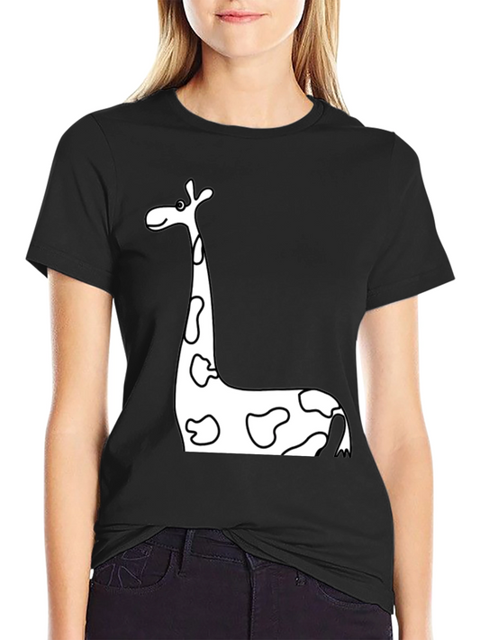 Black Giraffe Print T-Shirt