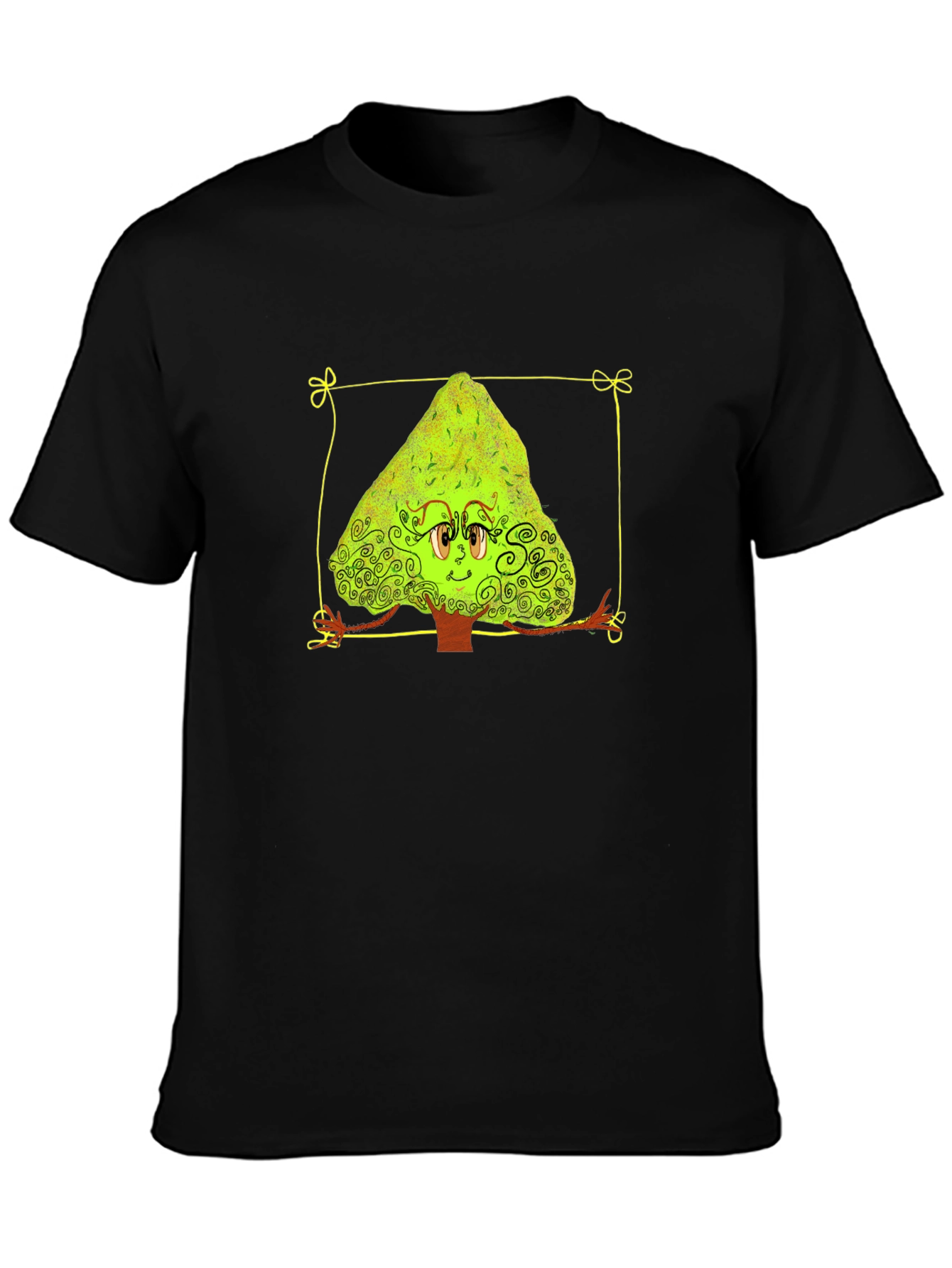 Cartoon Tree Graphic Tee - Unique Design