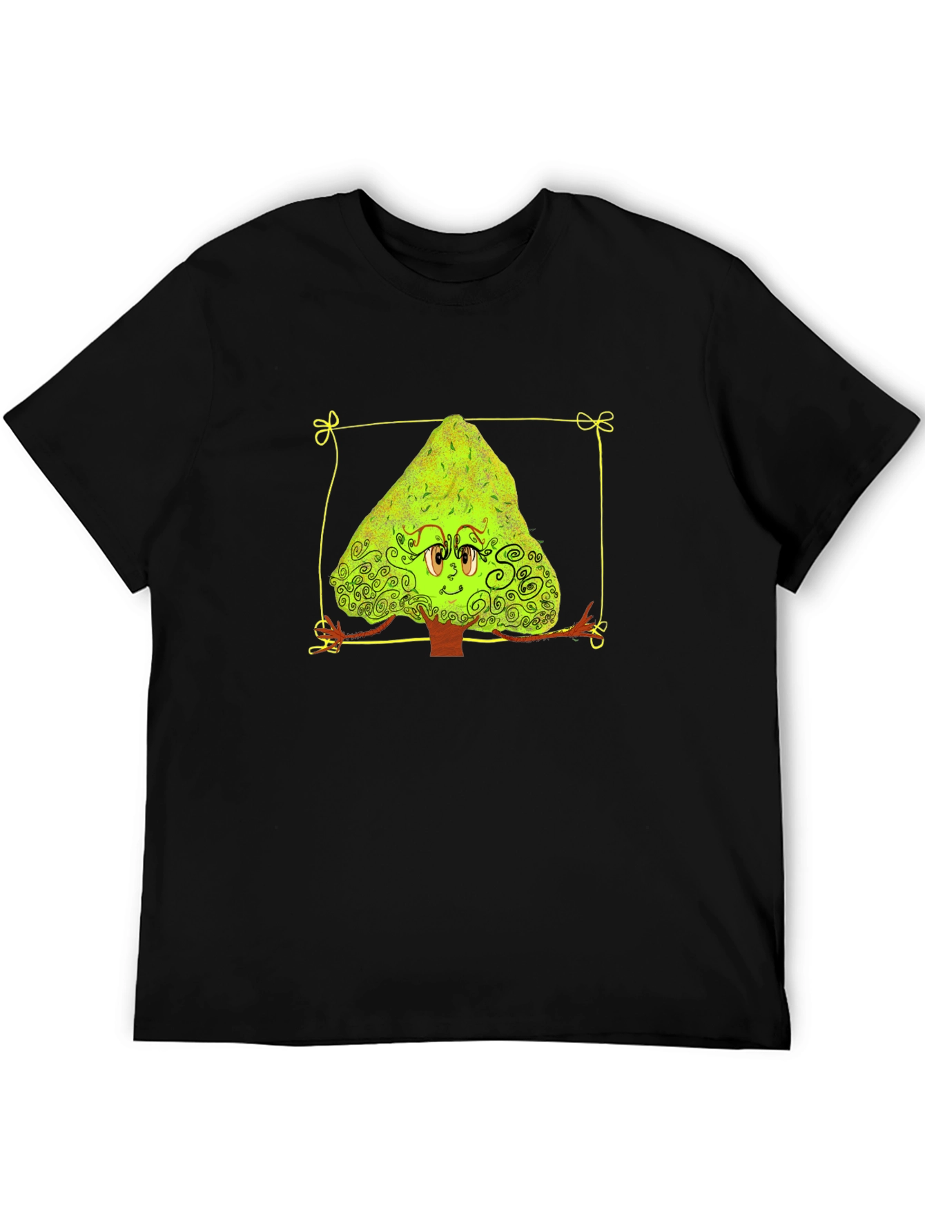Cartoon Tree Graphic Tee - Unique Design