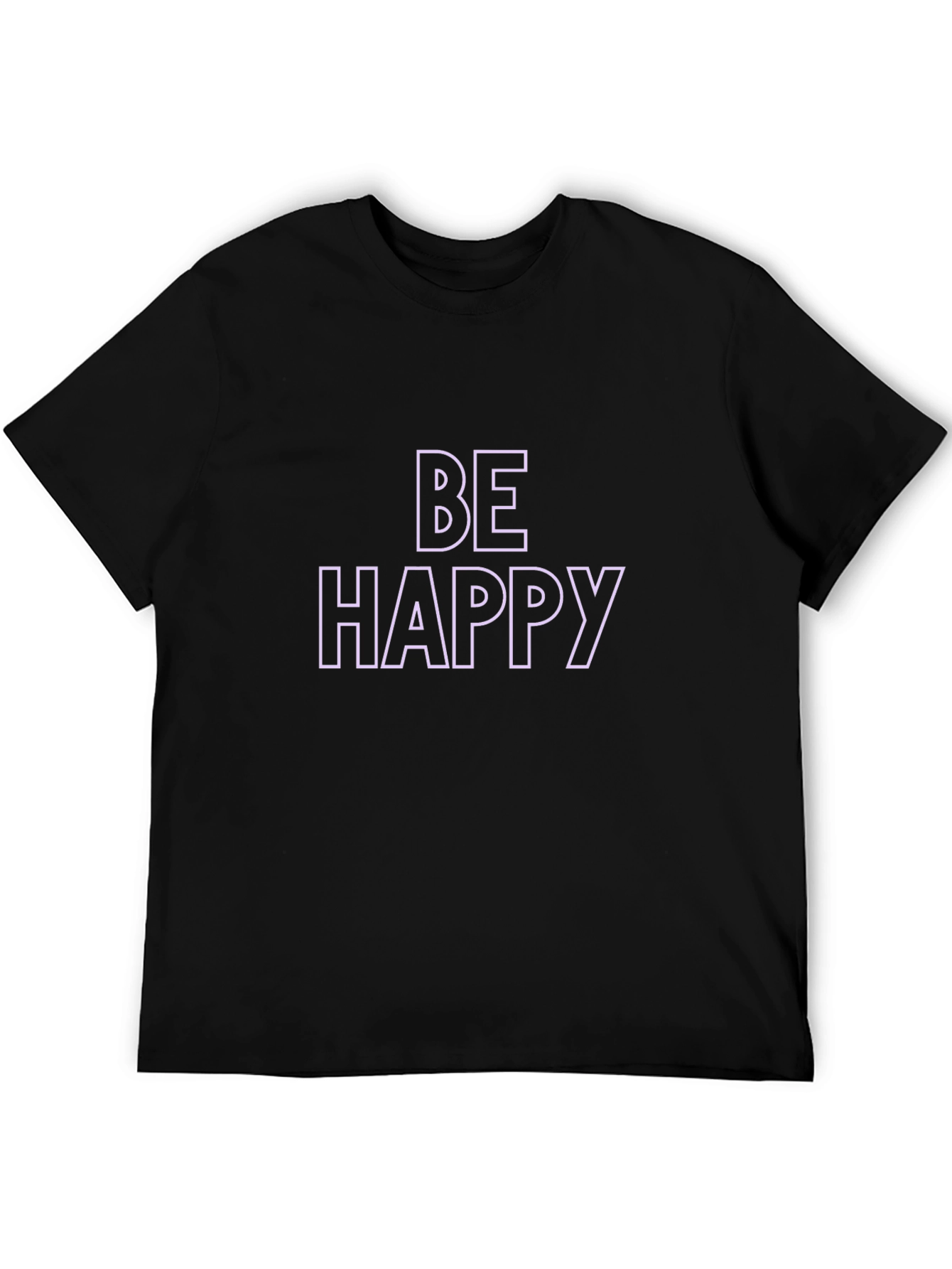 Be Happy Black T-Shirt